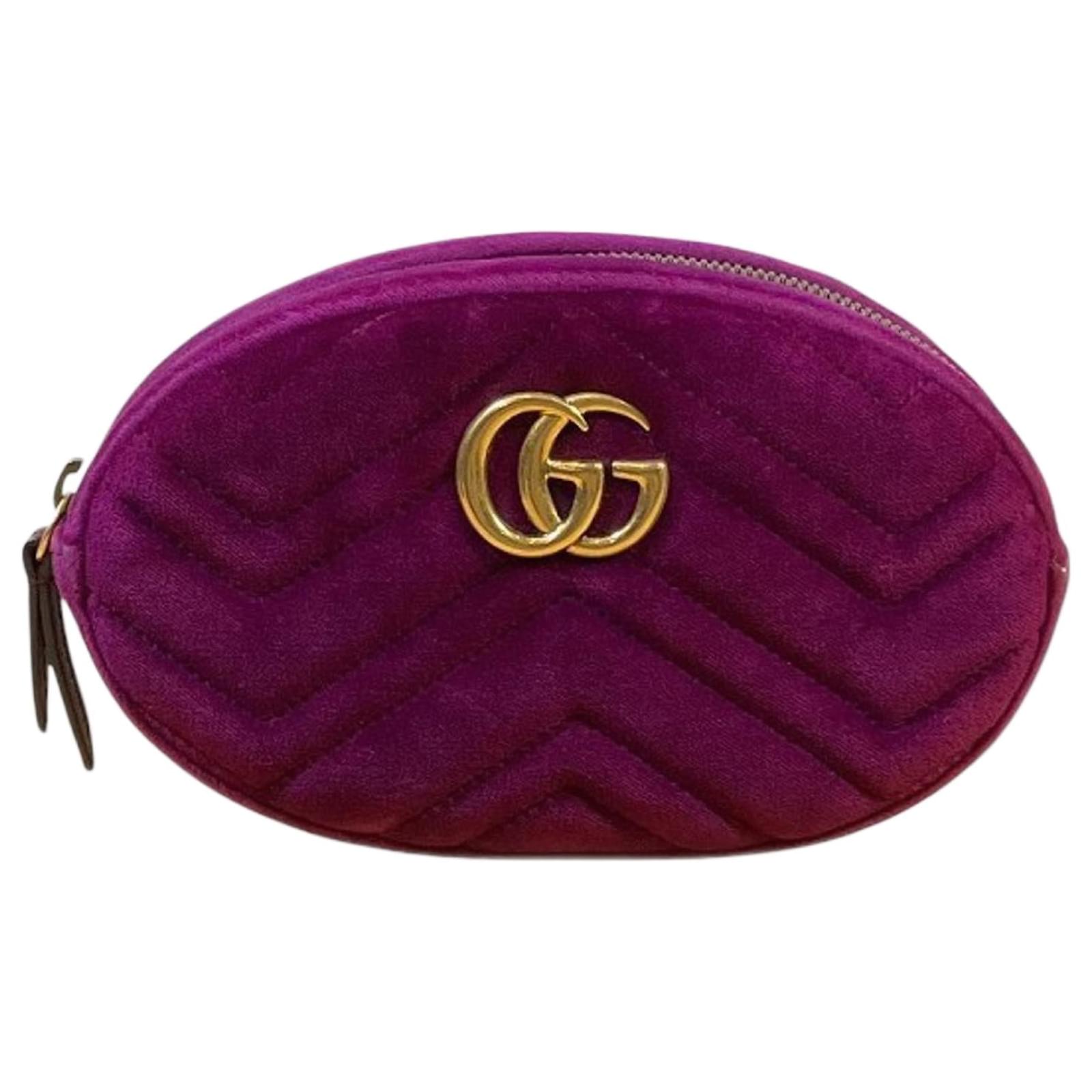 Gucci GG Marmont lila Bauchtasche Leder Joli Closet
