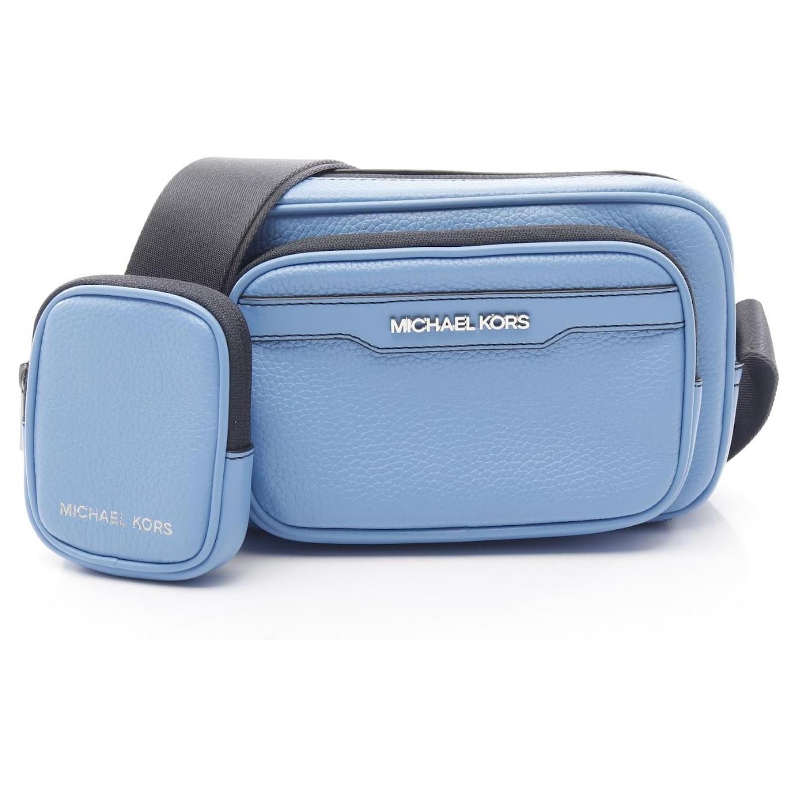 Sac à bandoulière en cuir Michael Kors Cooper Bleu