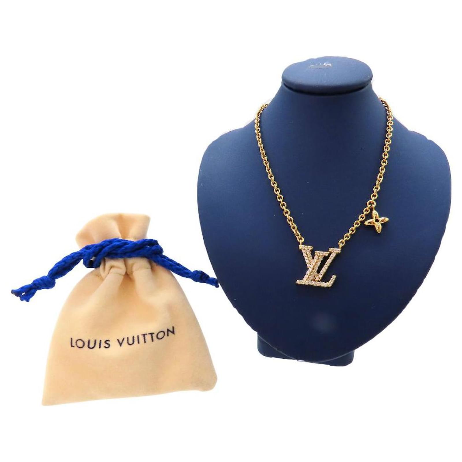 Louis Vuitton LV Iconic Necklace Golden Metallic Metal ref