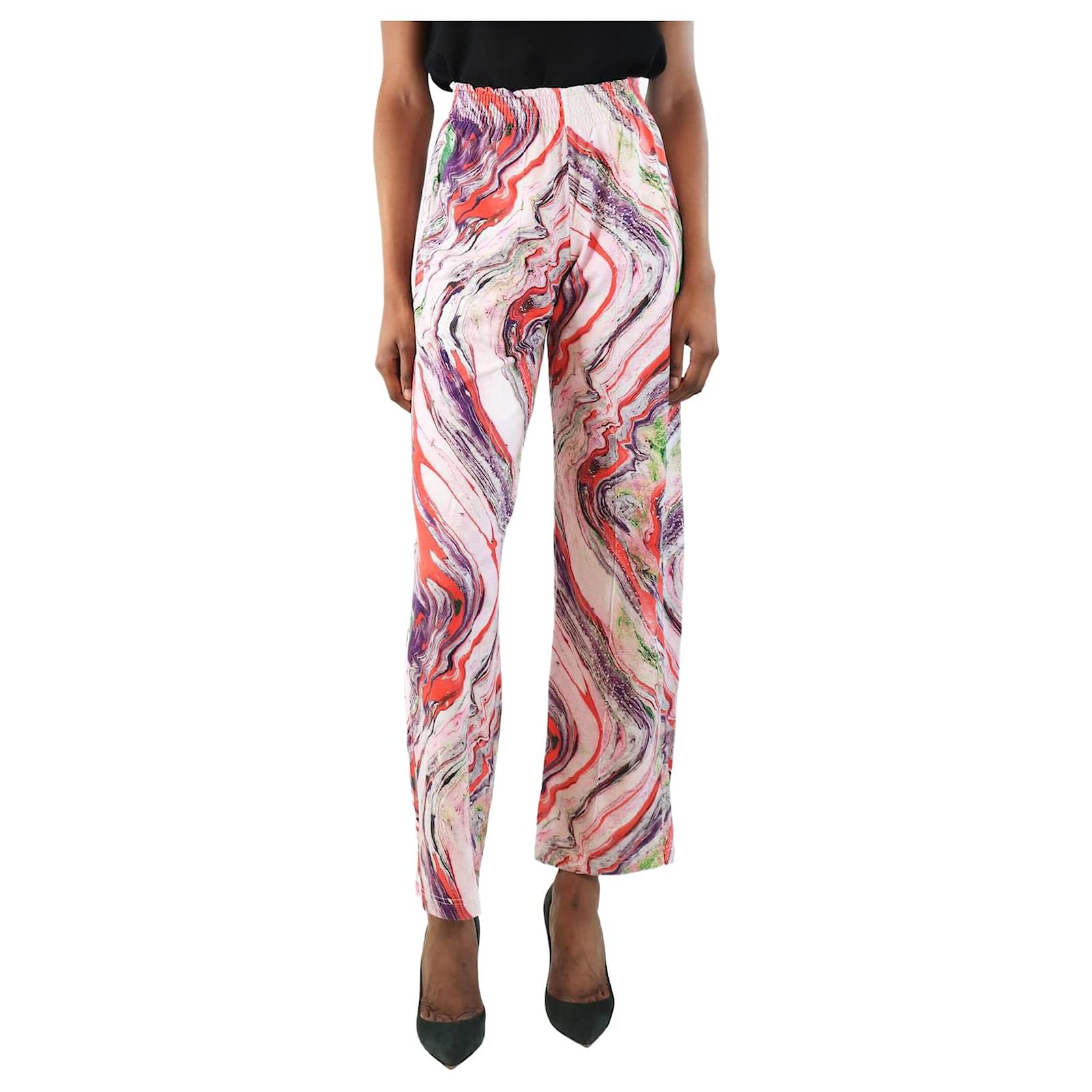 パンツ Prada Floral silk trousers 1C86B87A-674D-471F-876F-