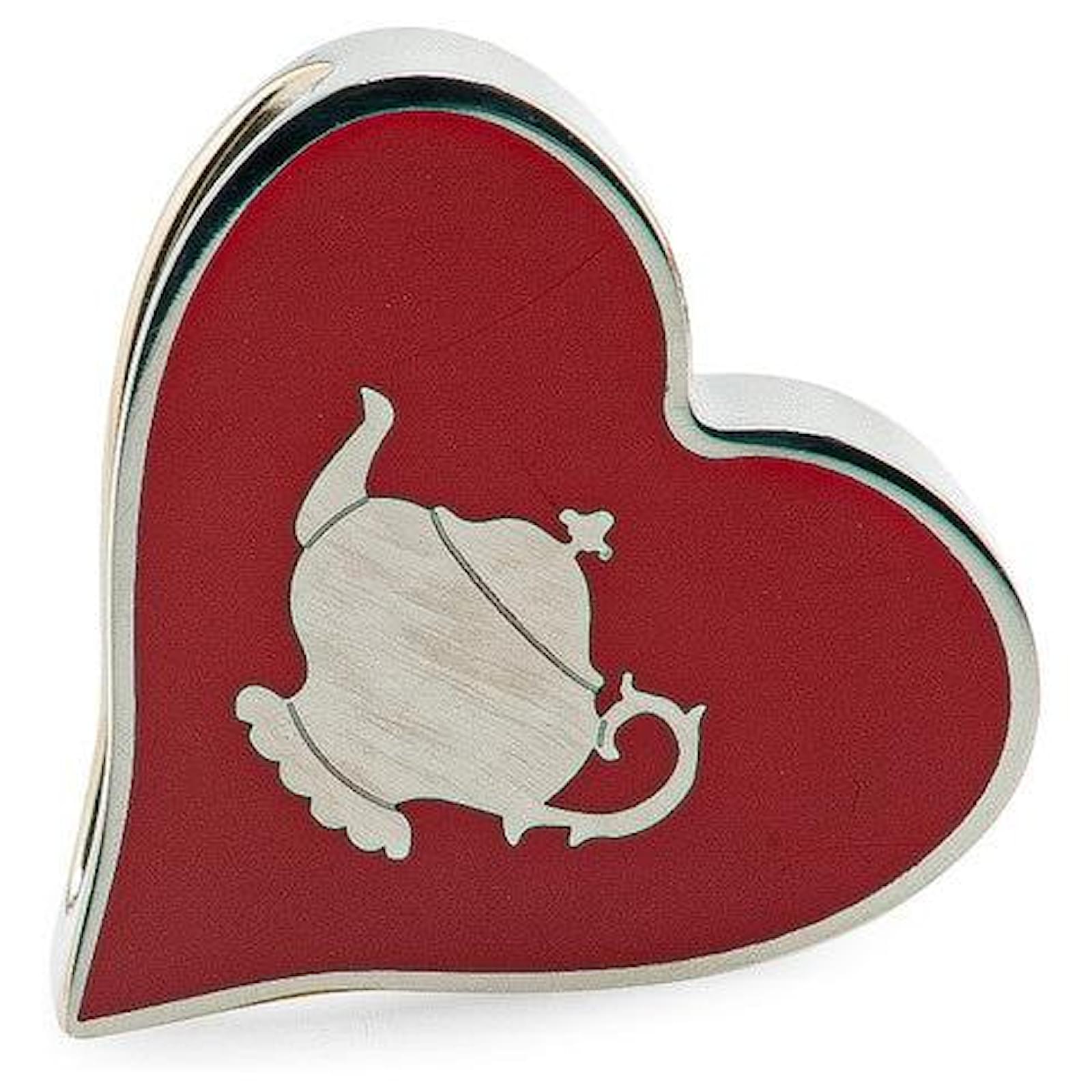 Hermès Hermes Heart Motif Tea Time Metal Scarf Ring Red ref