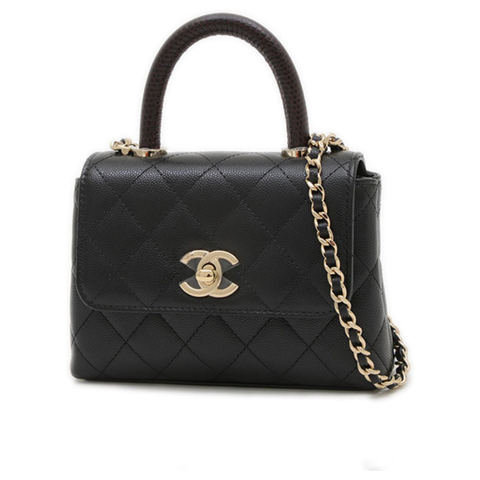 Chanel Coco Handle Extra Mini Shoulder Bag Brown Black ref.2330292 ...