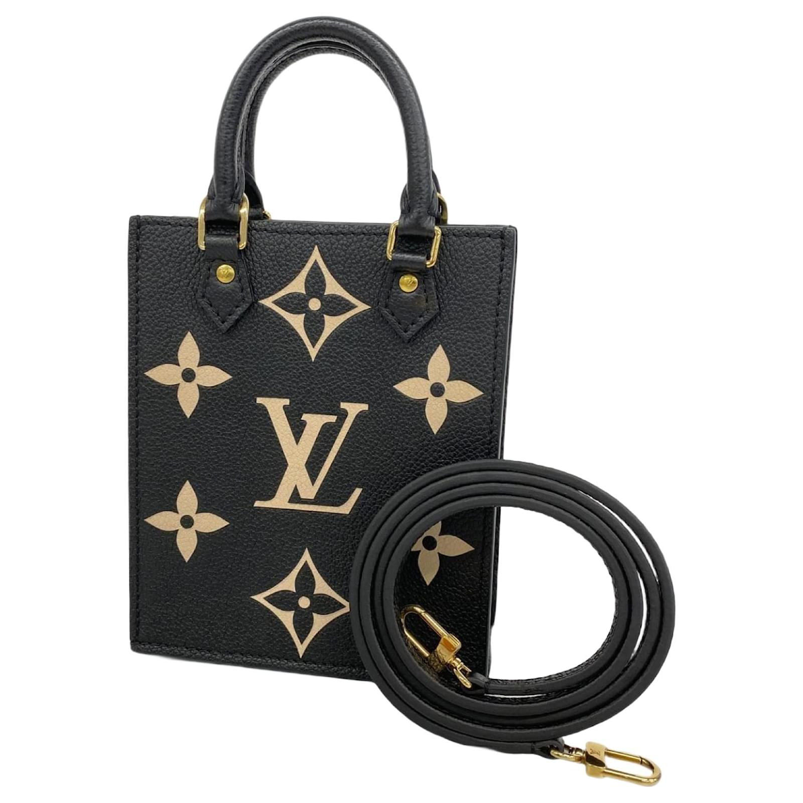 Bolso de mano Bicolor Monogram Empreinte Louis Vuitton Negro Beige