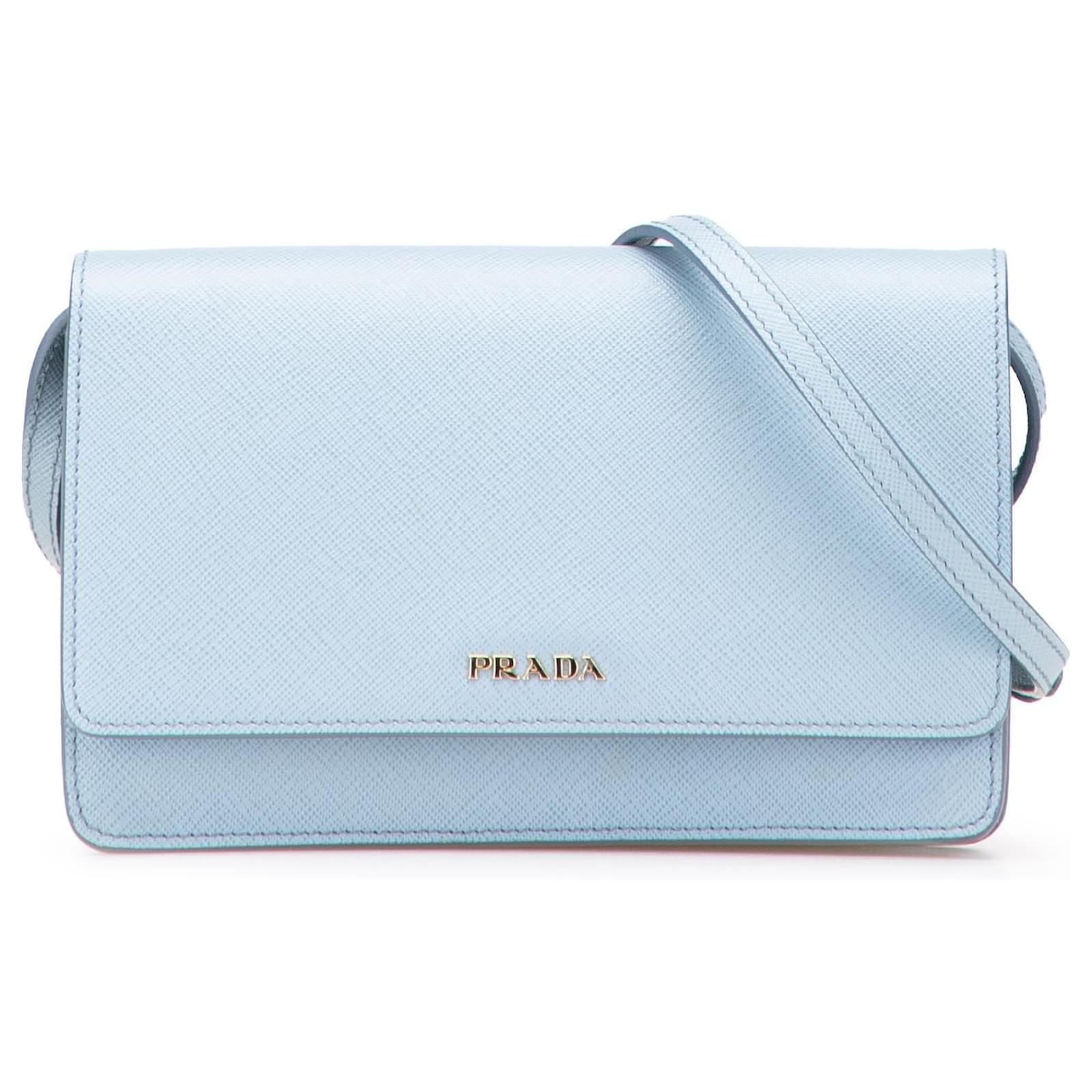 Prada Saffiano Prada Portafoglio Tracolla Wallet On Chain Prada