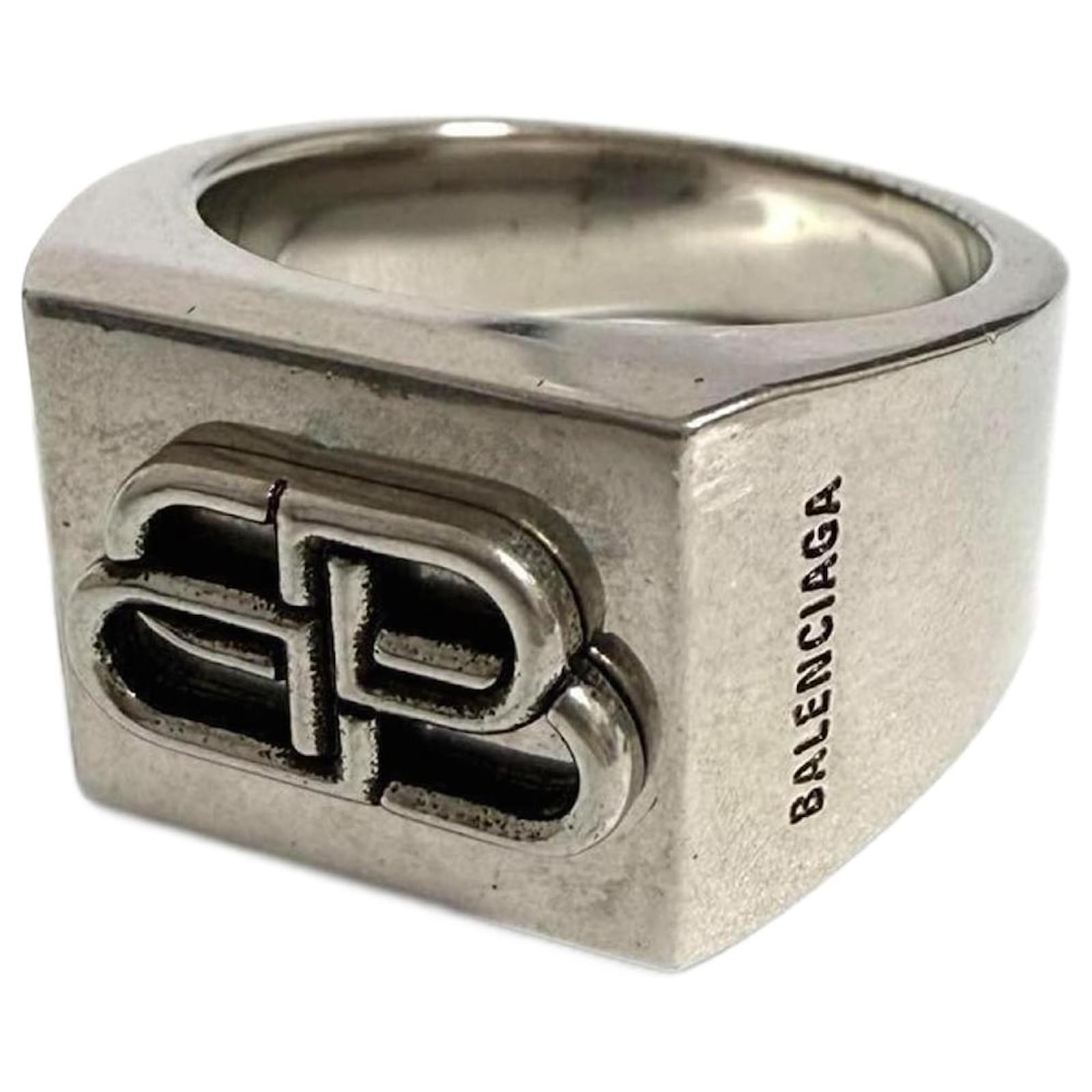 Balenciaga Men's BB Icon Signet Ring Metal ref.2332232