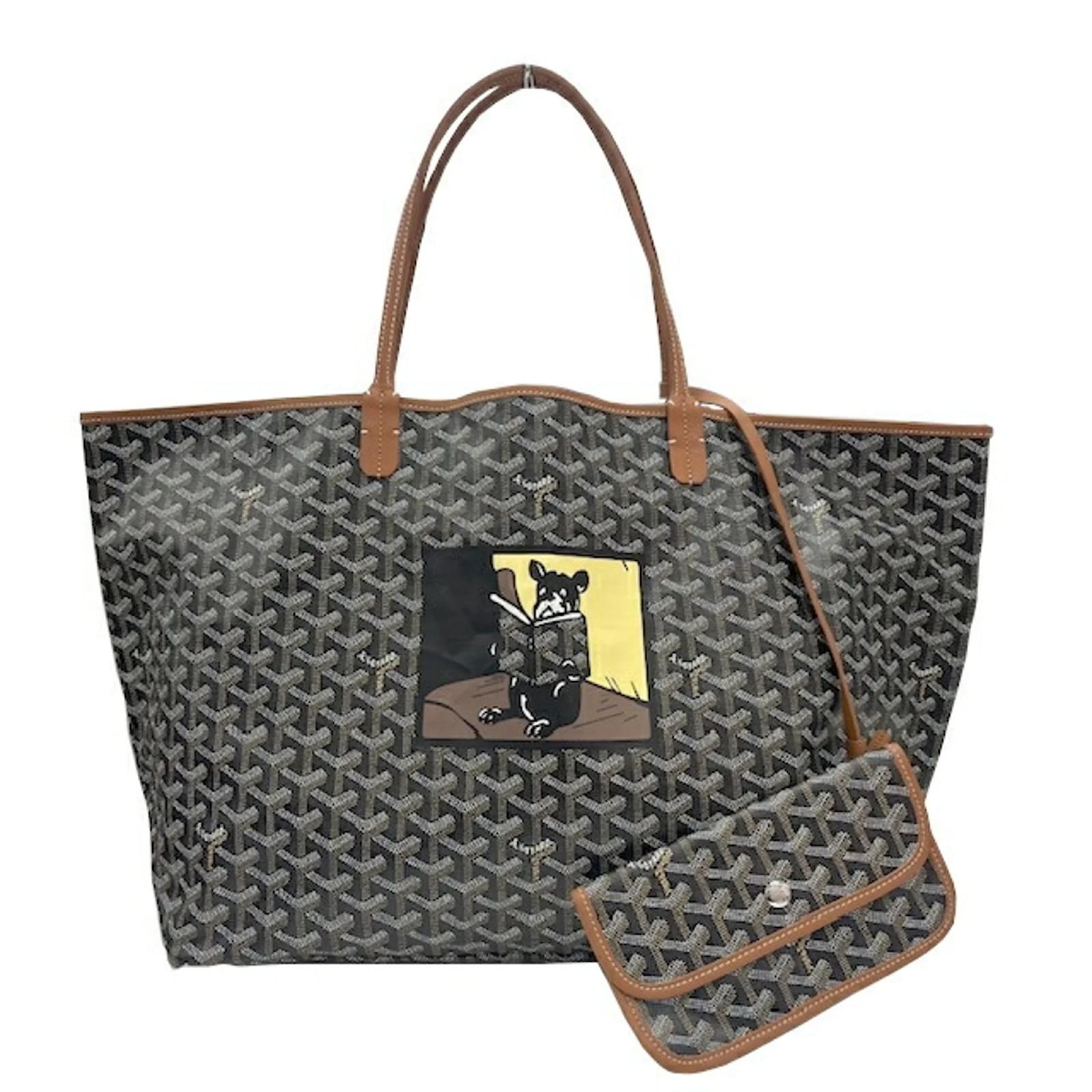 Goyard Saint Louis GM Hulot Marcaj Custom Order Tote Bag Brown
