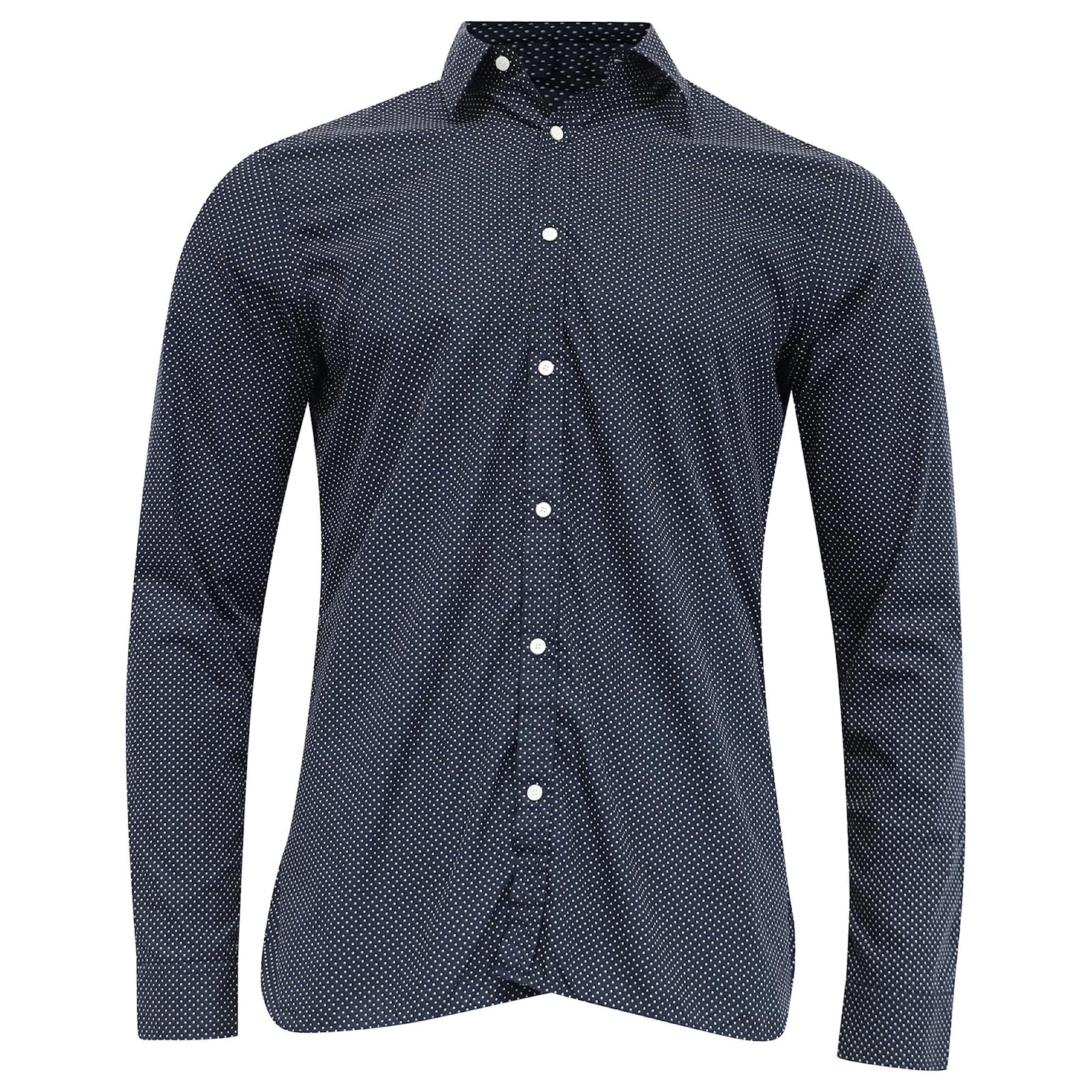 Camisa Burberry Azul Marino Camisa De Manga Larga De Algodón Azul