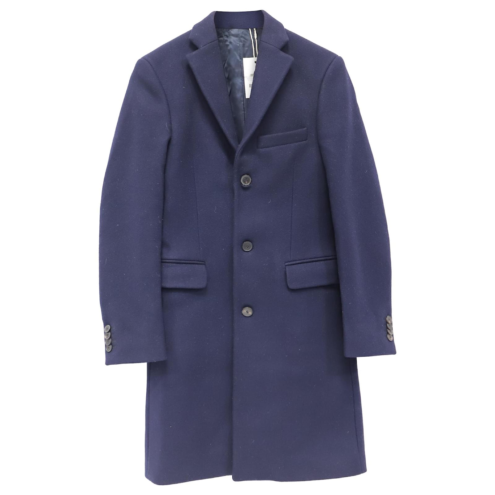 Acne Studio Chester Coat Garret in Navy Blue Wool ref