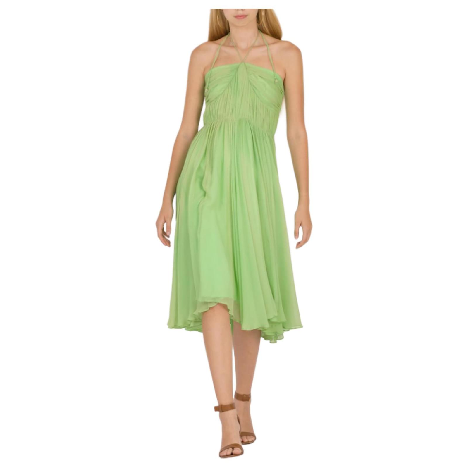 green chloe dress Green One Shoulder Carolina Dress
