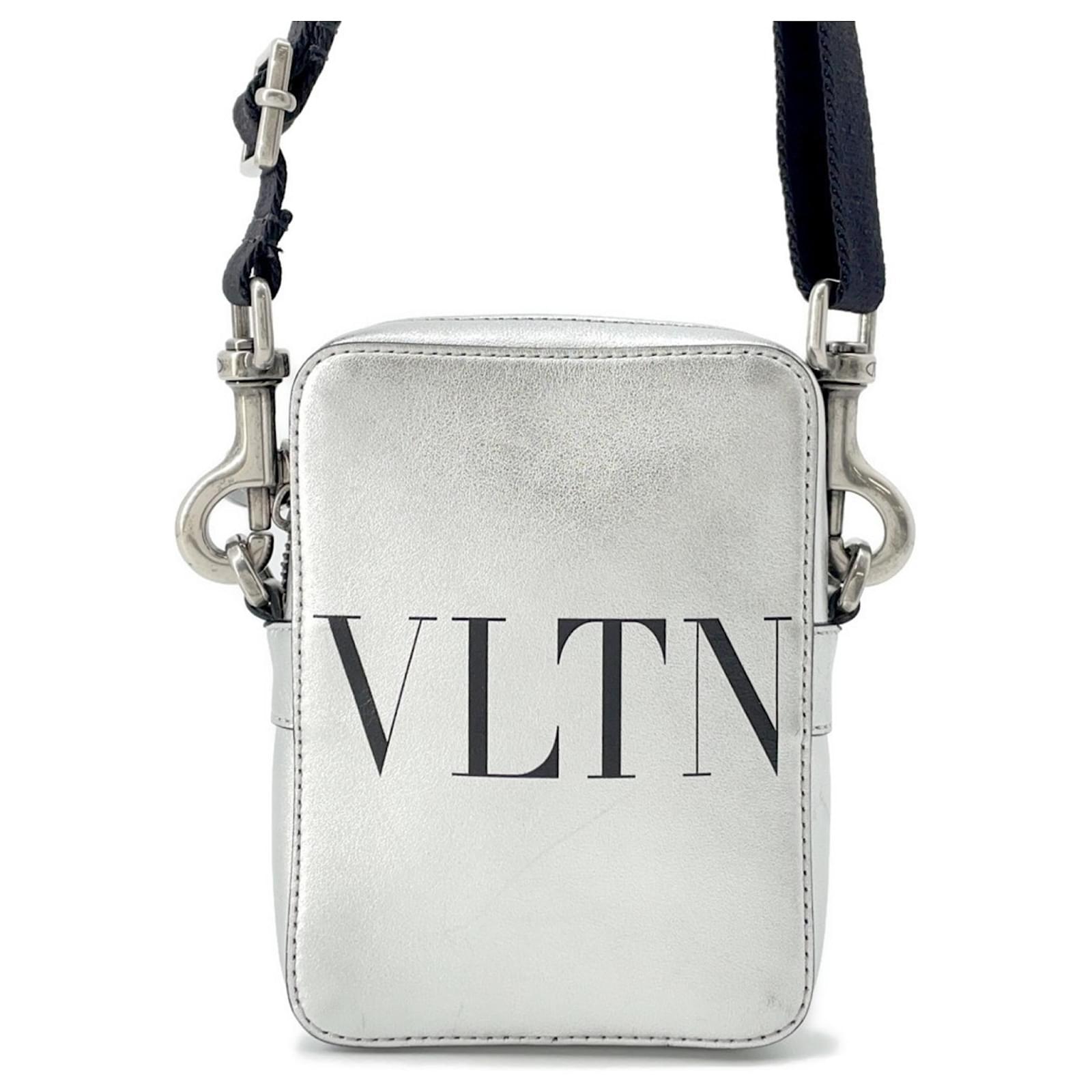 Sac à épaule en cuir argenté Valentino Garavani Joli