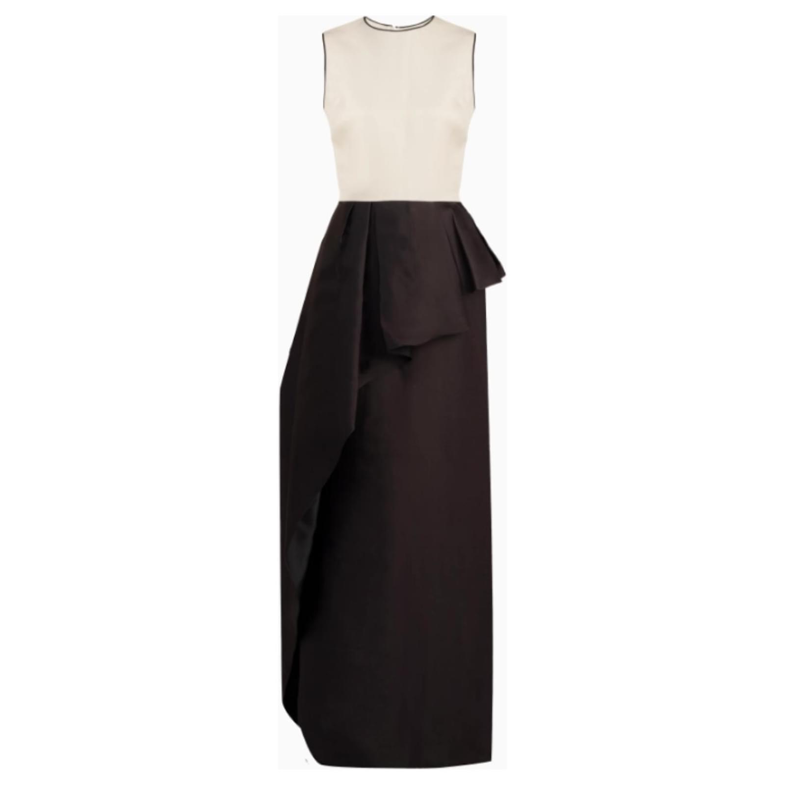 Dior Black White Satin Dress Joli Closet