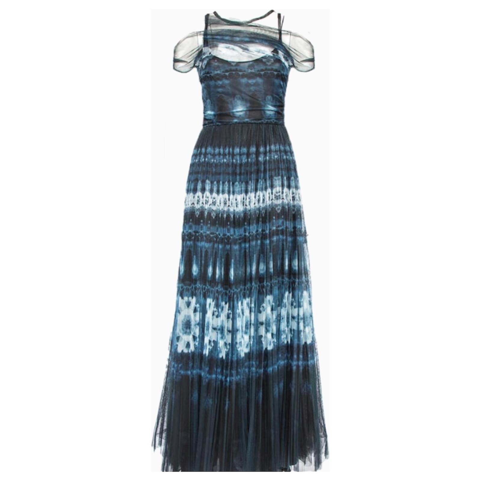 Dress Abito Tulle Dior Dior Abito Night Ballet SS2019 Nero Blu Tulle