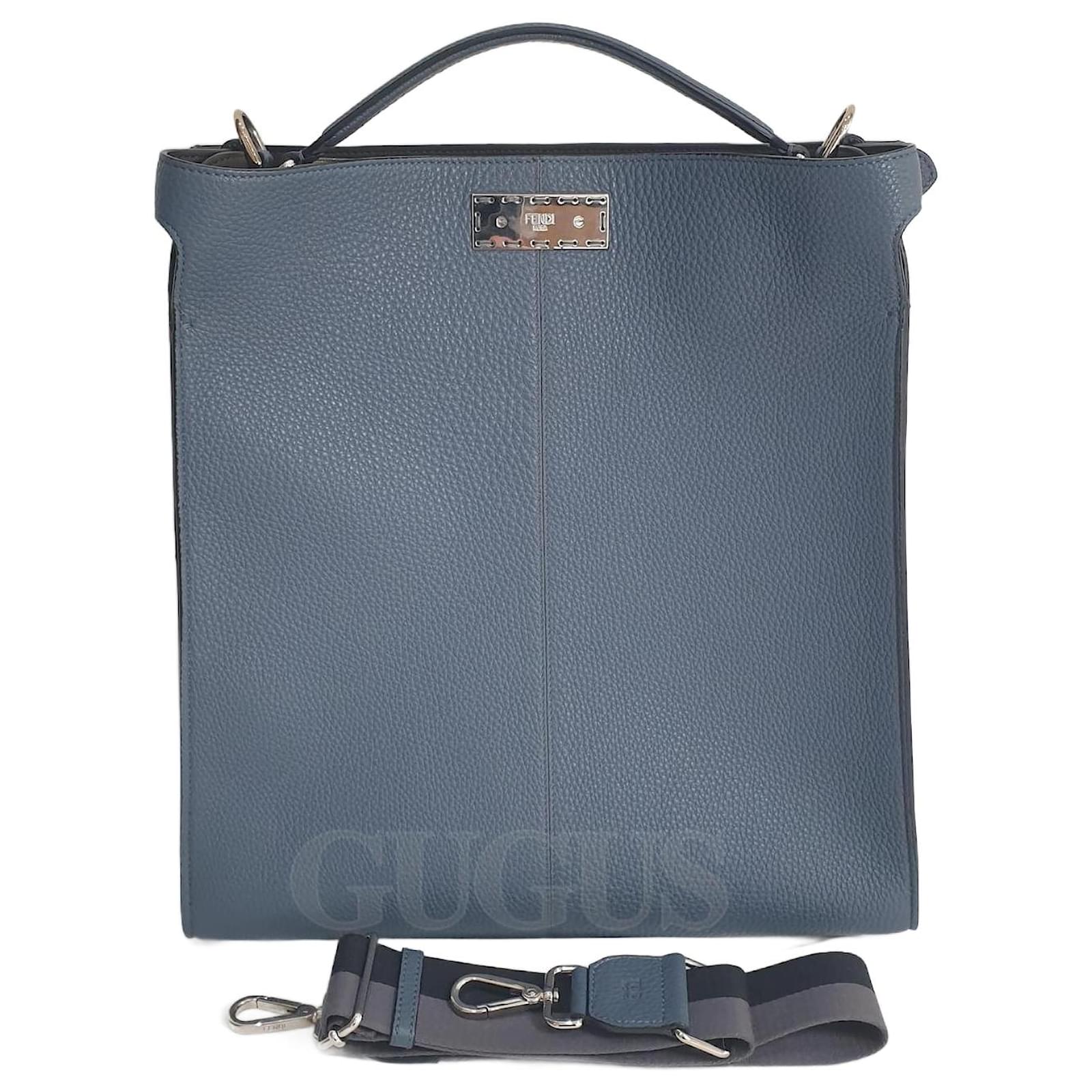 Fendi Peekaboo Cuir Bleu Joli Closet