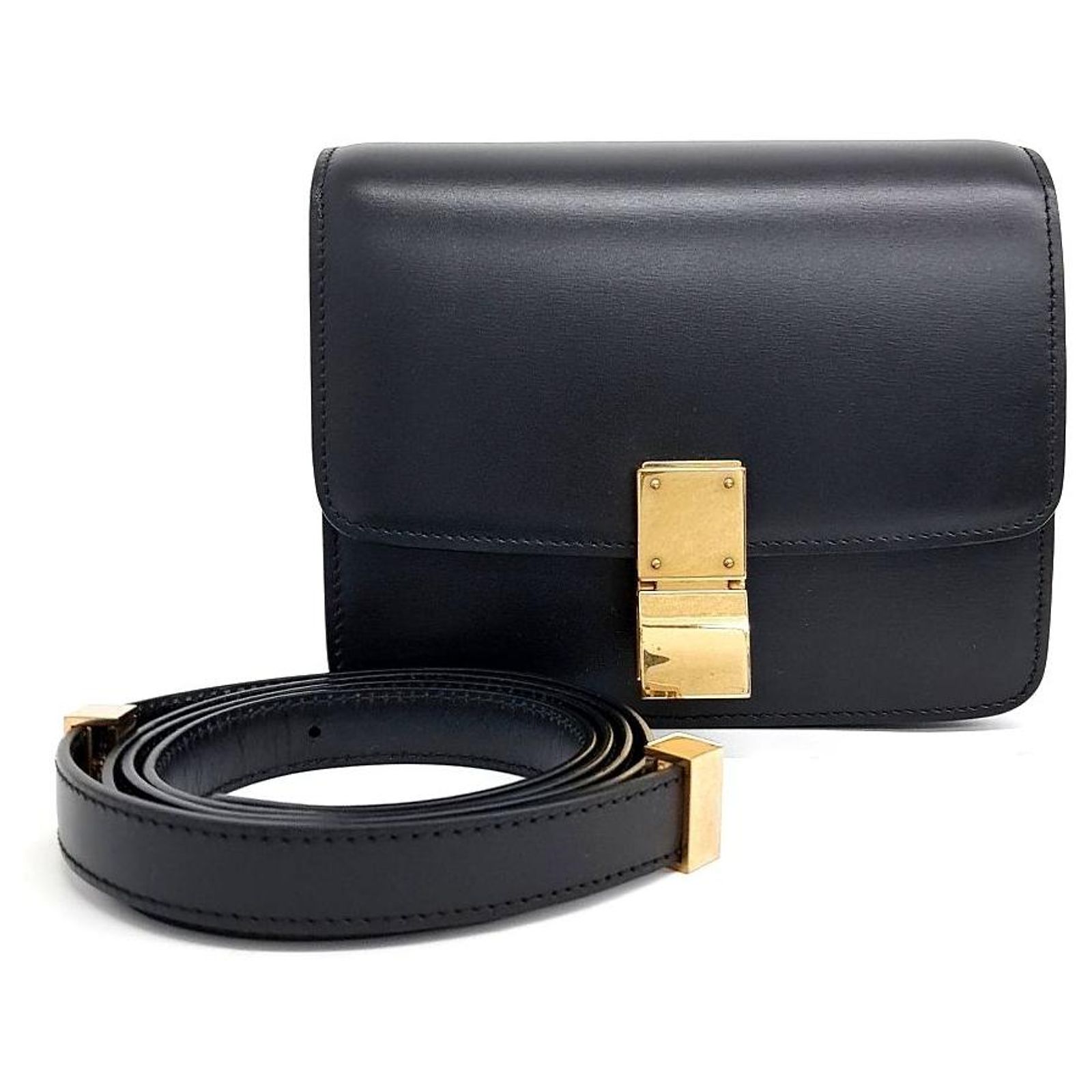 Céline Celine Mini Classic Box Black Leather ref.JC2341280 (Sold ...