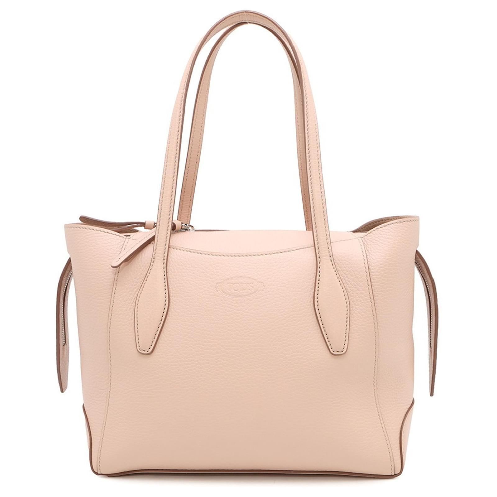 【関税＆送料込み】Tod'S Light Pink Leather Totes Tod's Light Pink Leather Totes | italist