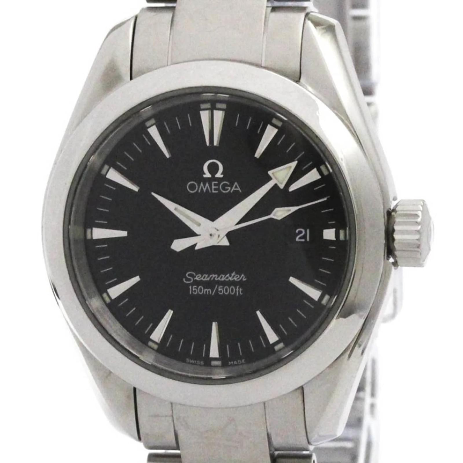 Damenarmbanduhr OMEGA Seamaster Aqua Terra aus Edelstahl Quarz ref