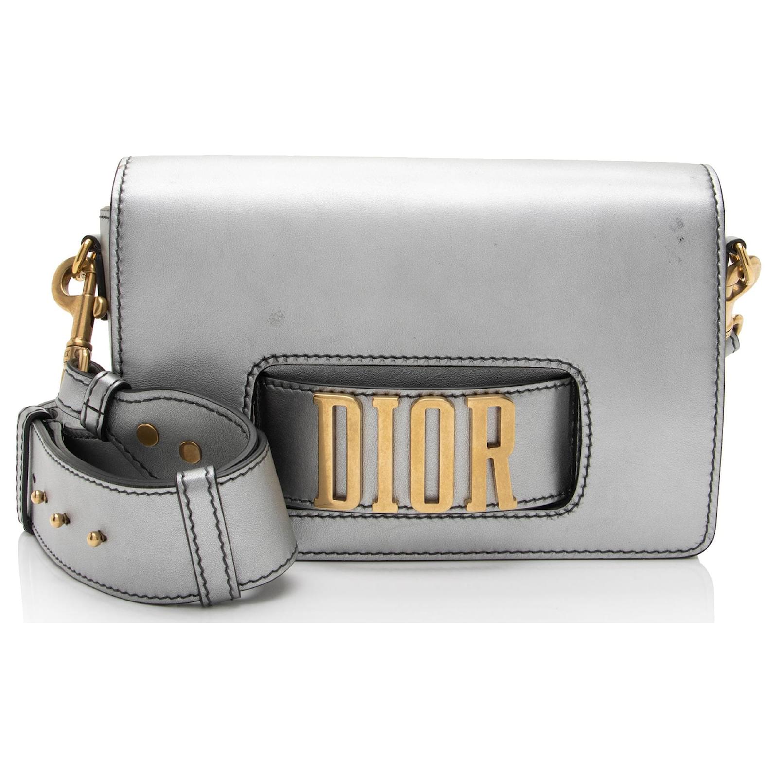 Borsa a tracolla Dio(R)evolution in pelle di vitello grana