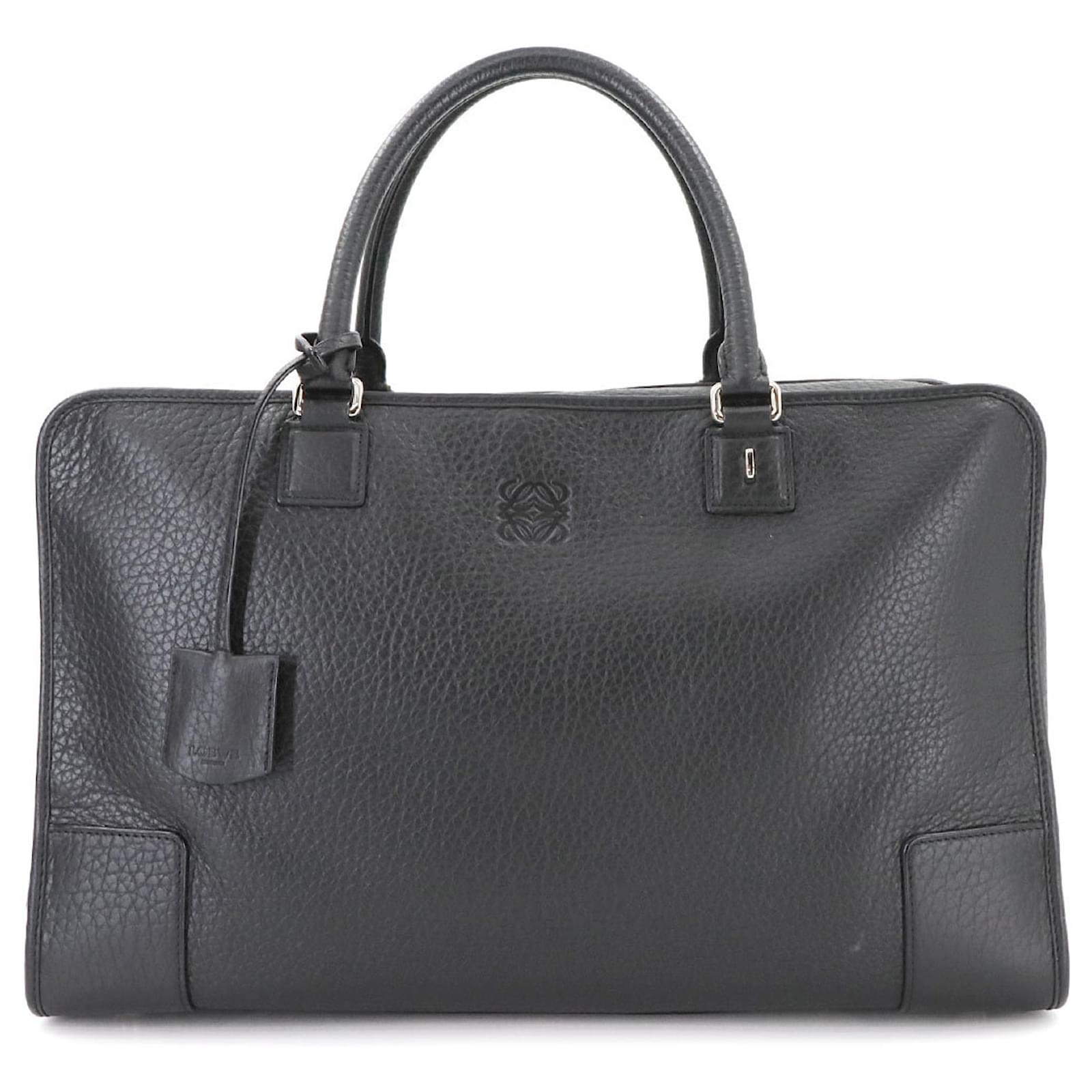 Loewe Amazona 44 Boston Bag Black Leather ref.2345724 - Joli