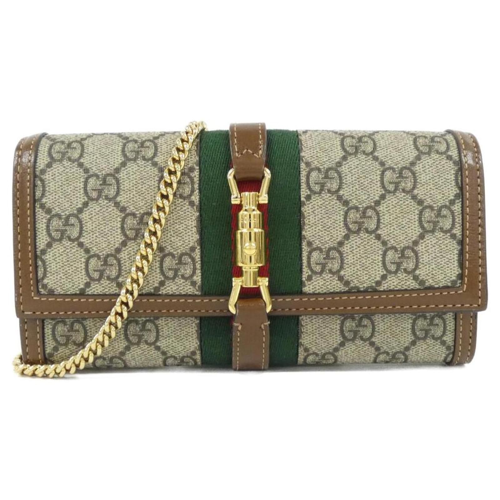 Cartera Gucci JACKIE 1961 GG Supreme Castaño Beige Lienzo ref