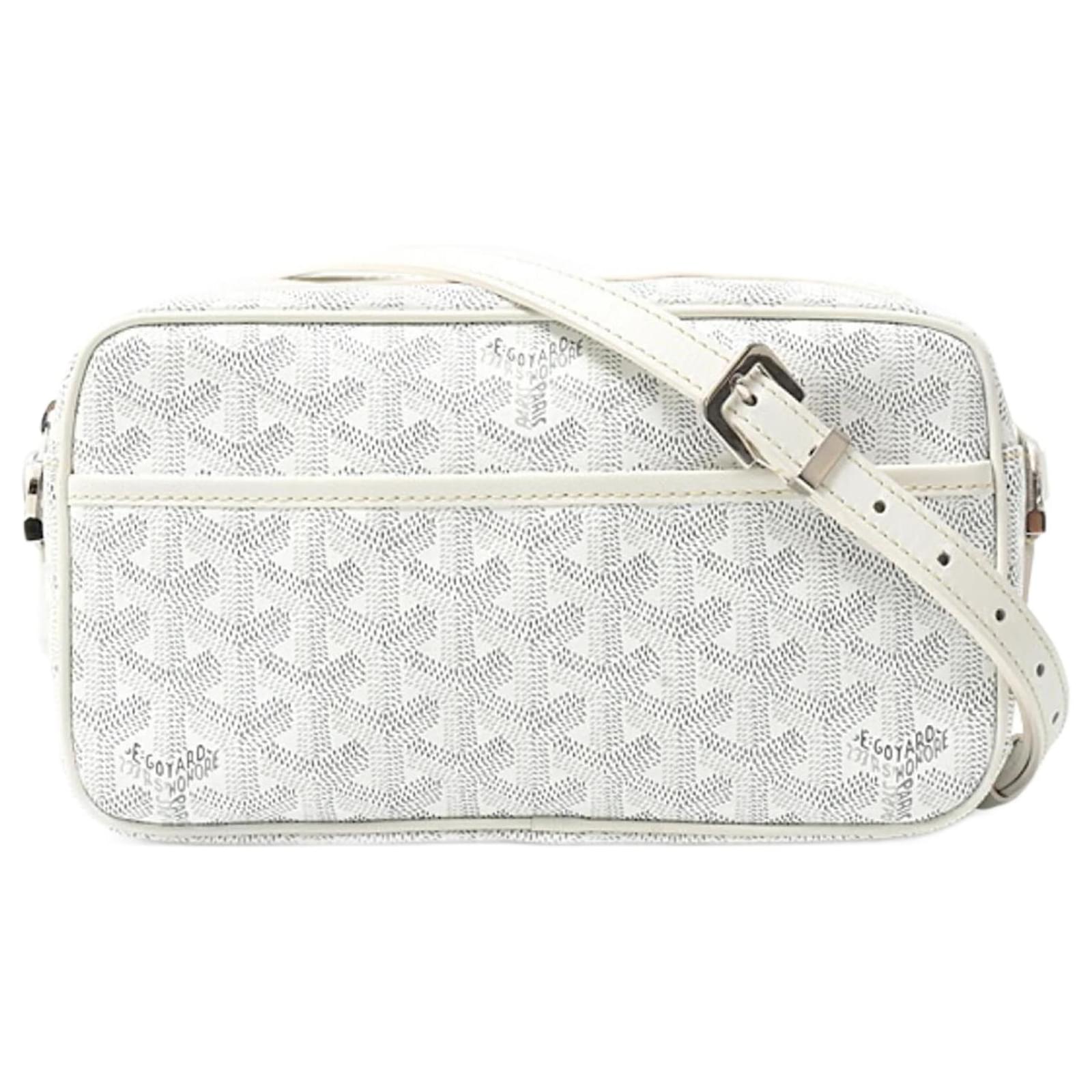 Goyard Damen Herringbone Cup Vert PM Schultertasche Weiß