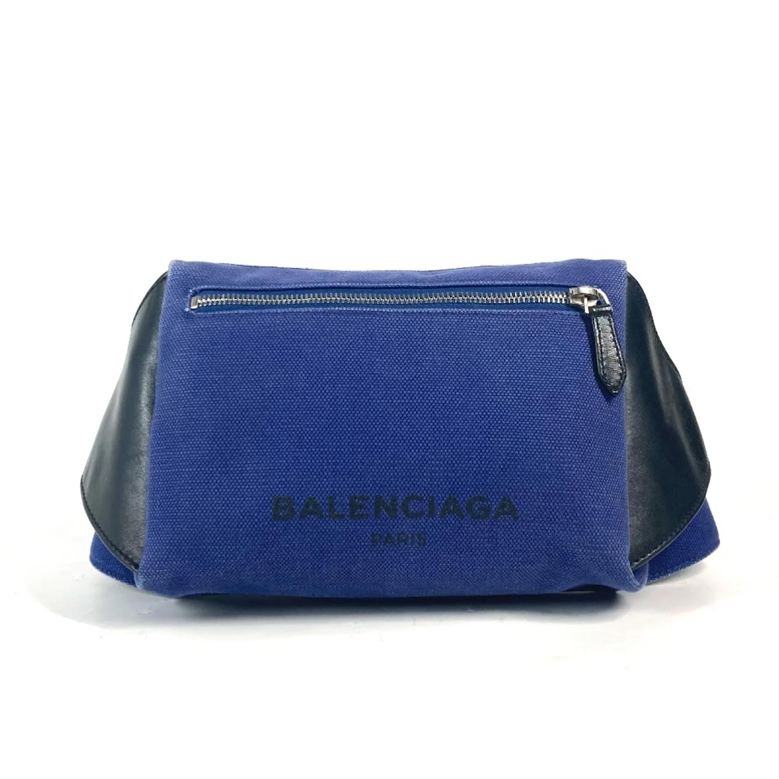 Everyday Bolso bandolera logo Balenciaga 433625 Negro Azul Cuero