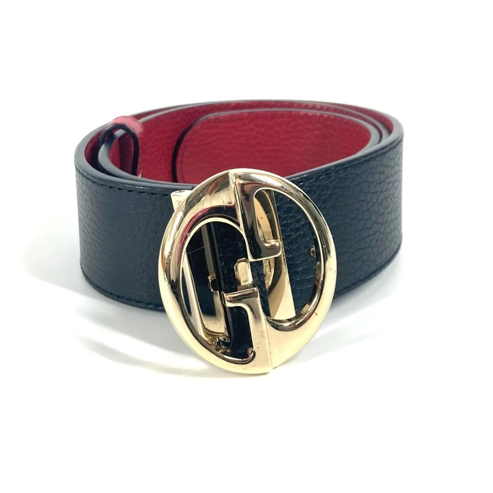 GUCCI ブラック ベルト GGロゴ パール装飾 GUCCI ブラック ベルト GGロゴ パール装飾 GUCCI パール付きG