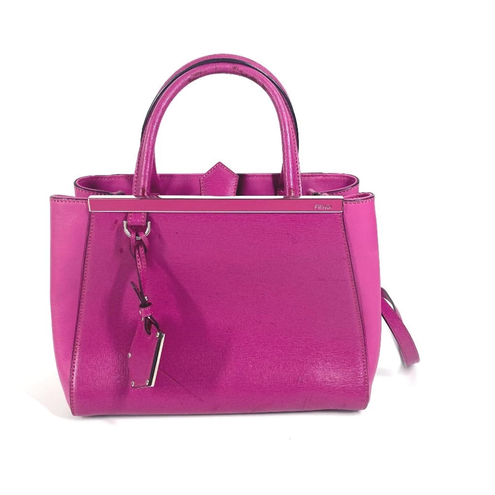 Fendi 2Jours Petit Toujour Handbag Purple Leather