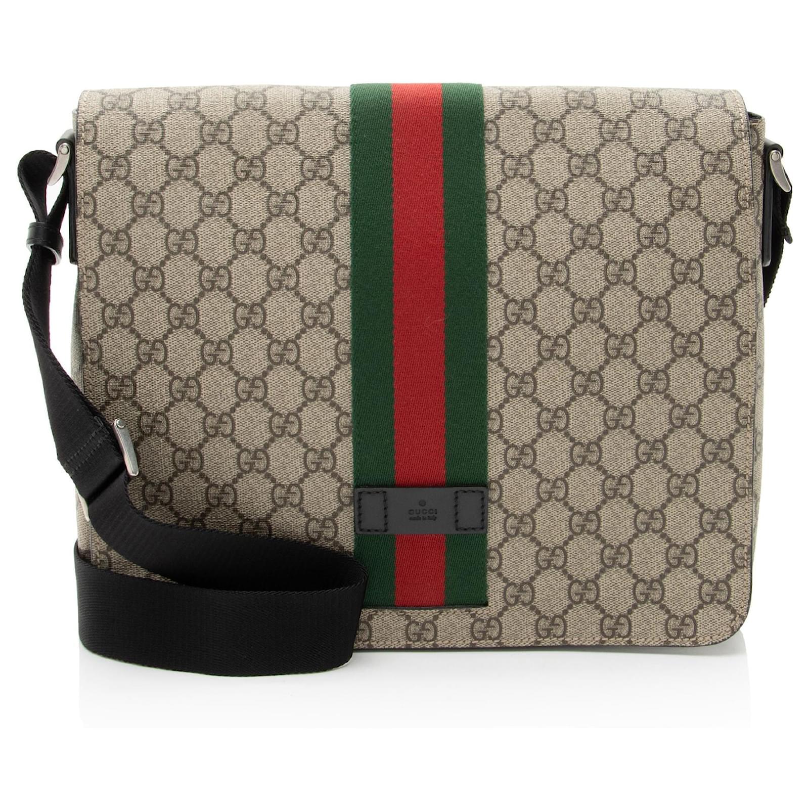 Gucci GG Supreme Web Flap Messenger