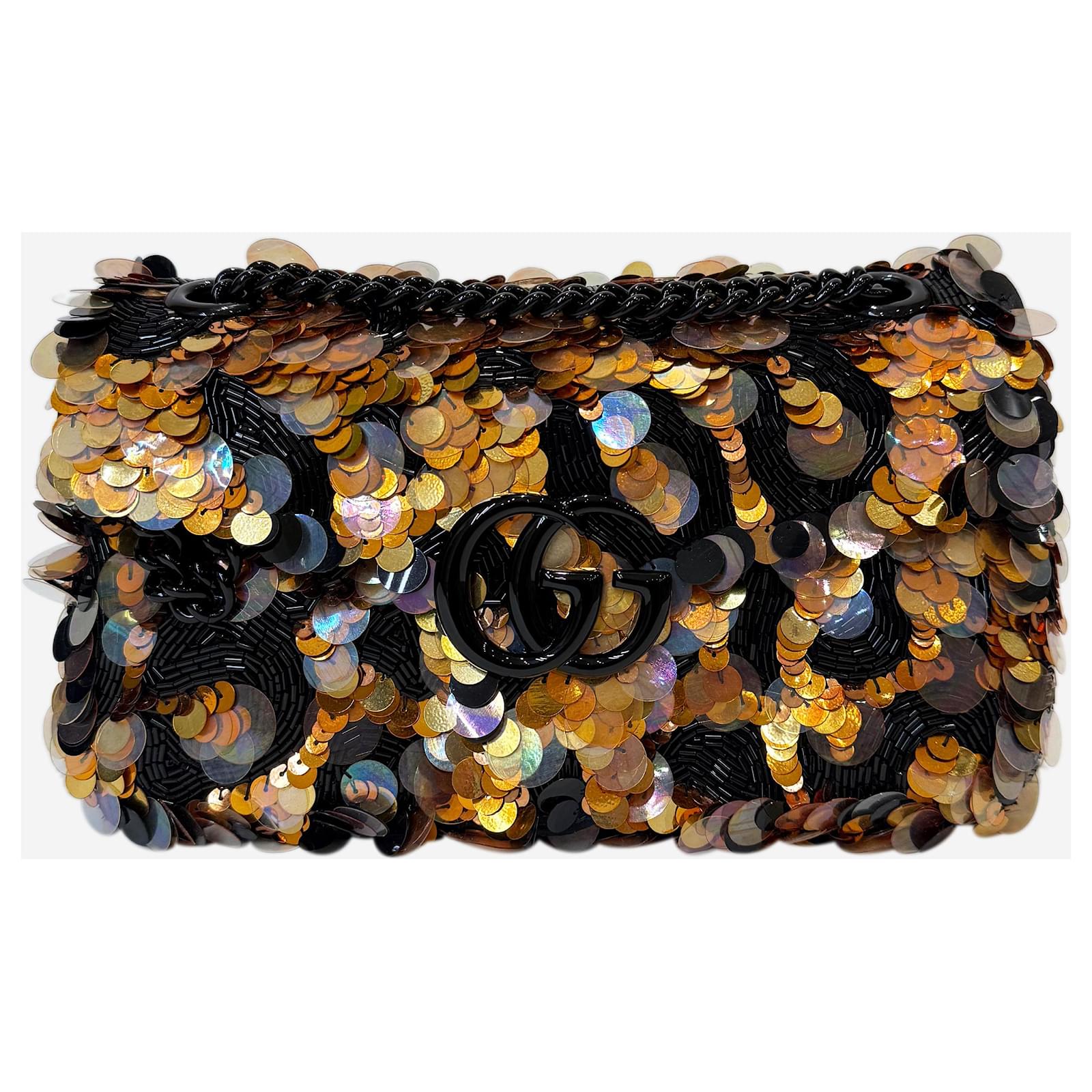 Gucci Multicolor GG Marmont Tasche mit Paillettenverzierung