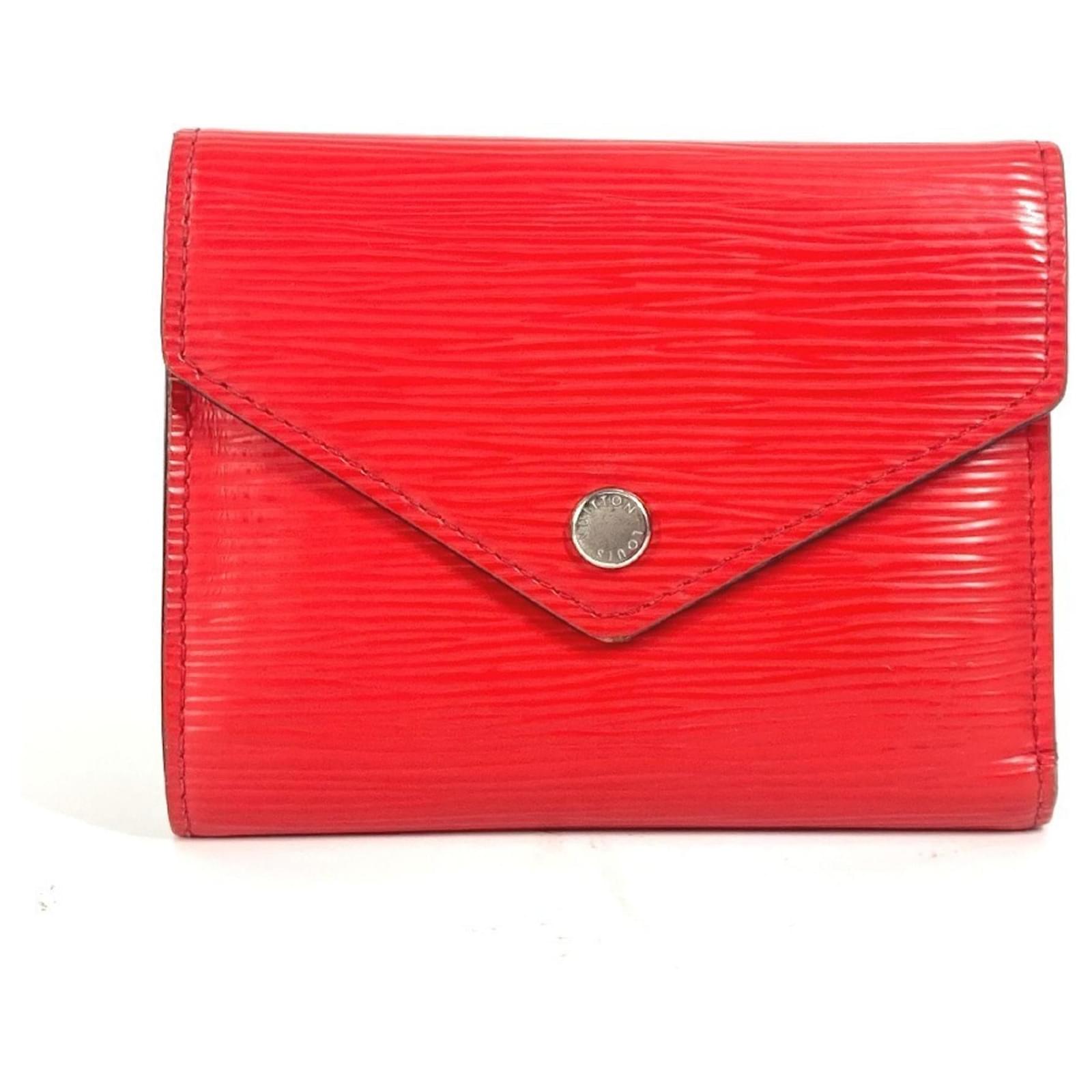 Portafoglio Victorine Louis Vuitton Rosso Pelle Joli