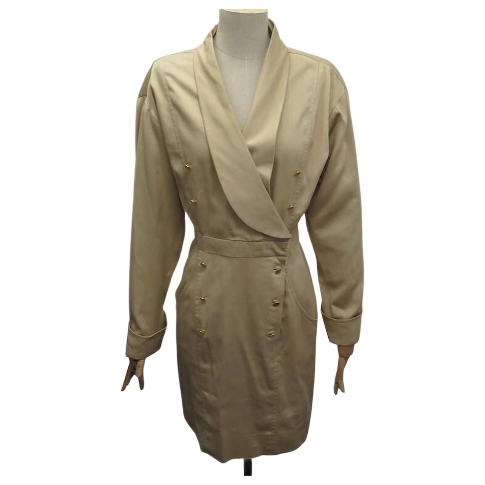 Chanel Beige Vintage Chanel Trench Coat CHANEL 2018 Beige Cotton