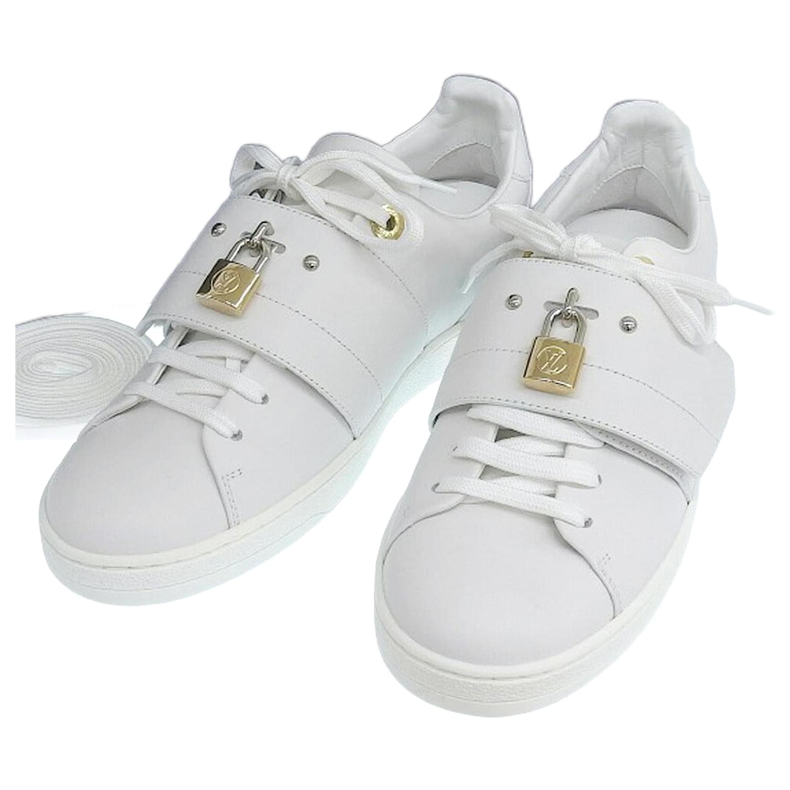 Zapatillas Frontrow Louis Vuitton 35 Blanco Cuero