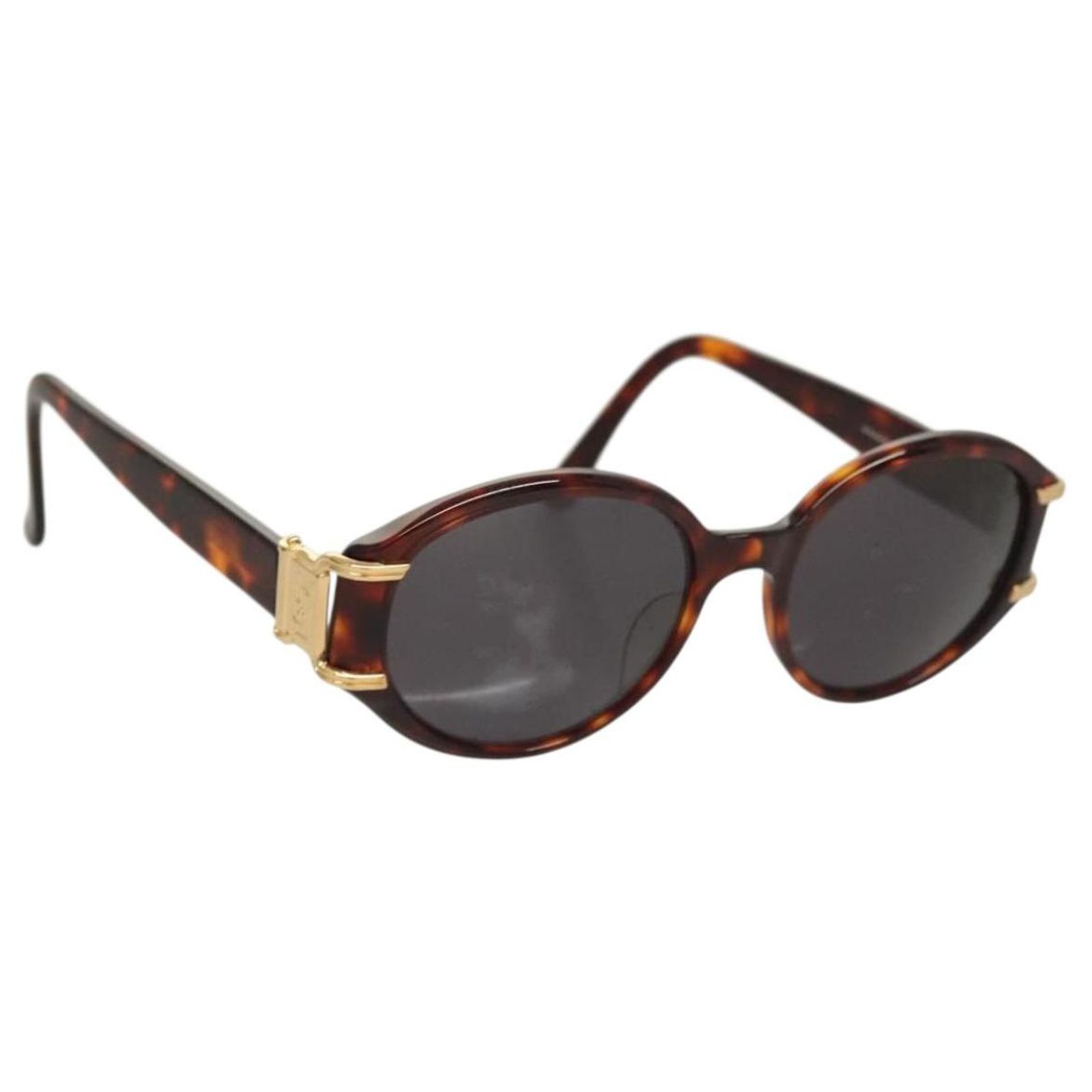 SAINT LAURENT Sunglasses plastic Brown Auth bs27226 ref  display picture 3