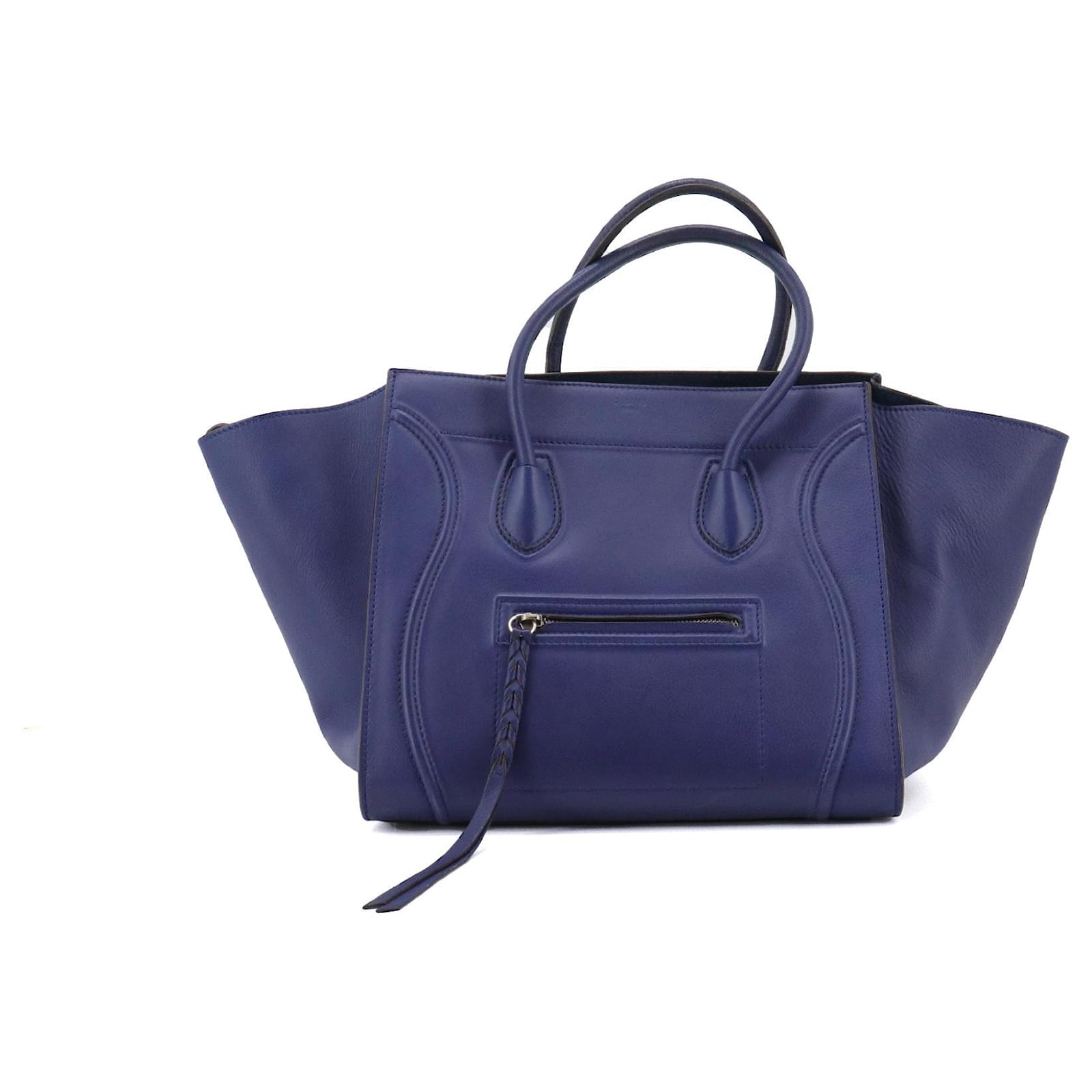 Céline CELINE Sac à main Luggage Celine en cuir bleu Bleu Marine