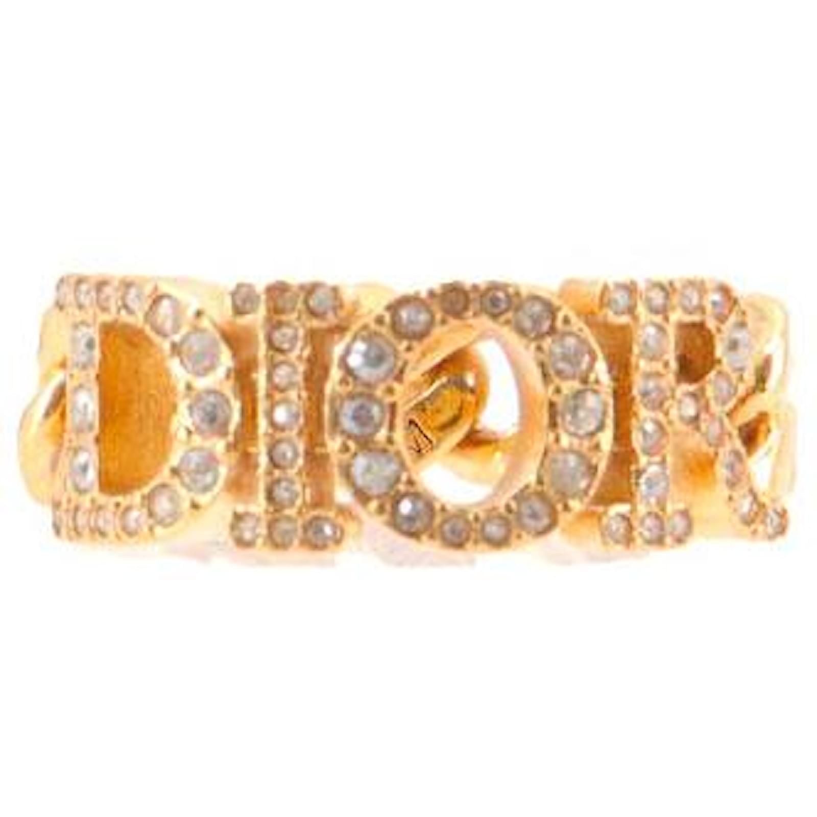 DIOR Anillo Dio(r)evolution Dior en metal dorado y cristales
