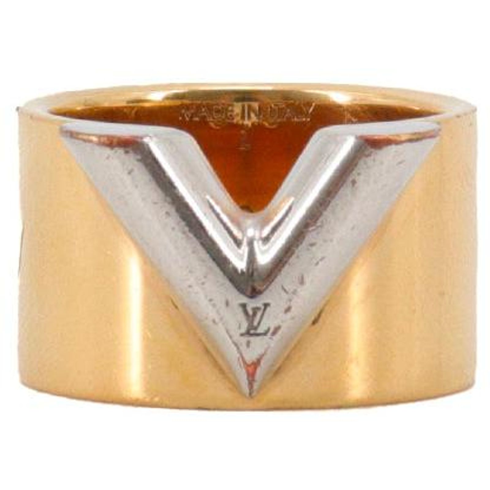 LOUIS VUITTON - Louis Vuitton Essential V ring in gold and silver