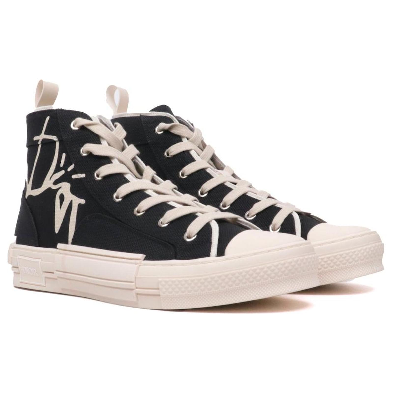 DIOR B23 hohe Sneakers Dior x Cactus Jack aus schwarzem Canvas