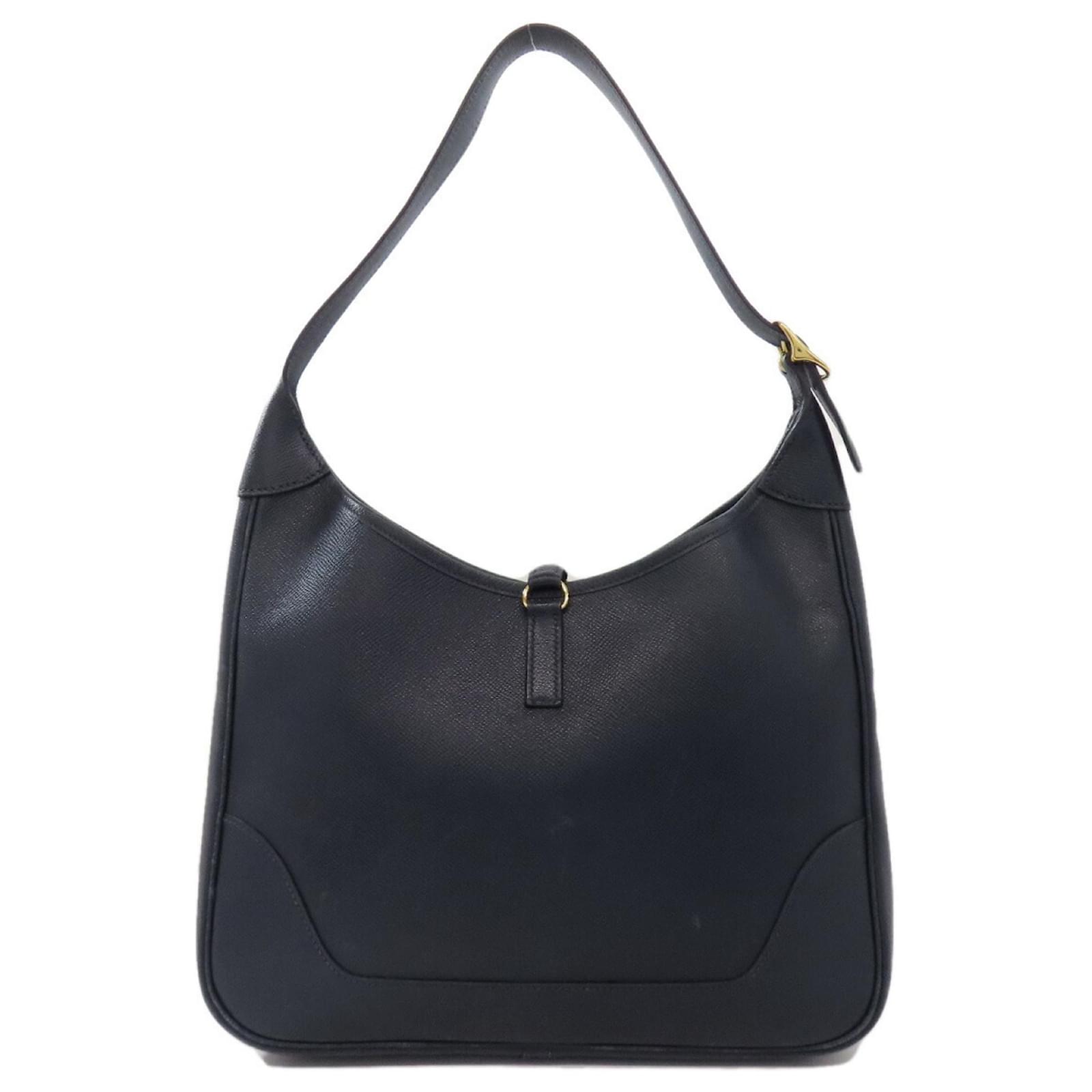 Serfadu Liu Jo Zaino Nero Leather Handbag Hermes Trim Borse Hermes