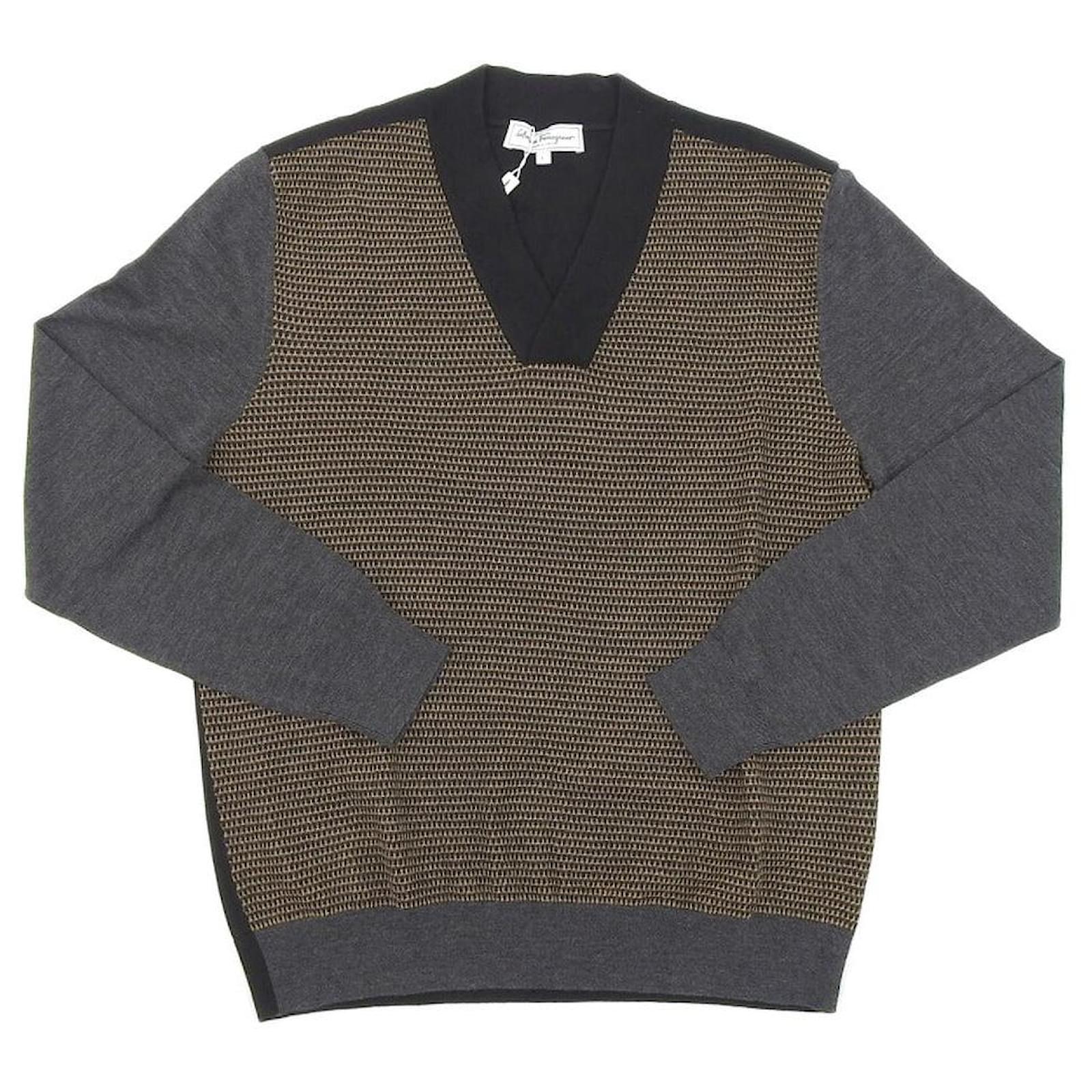 Salvatore Ferragamo シルクニットアンサンブル M Salvatore Ferragamo シルクニットアンサンブル M