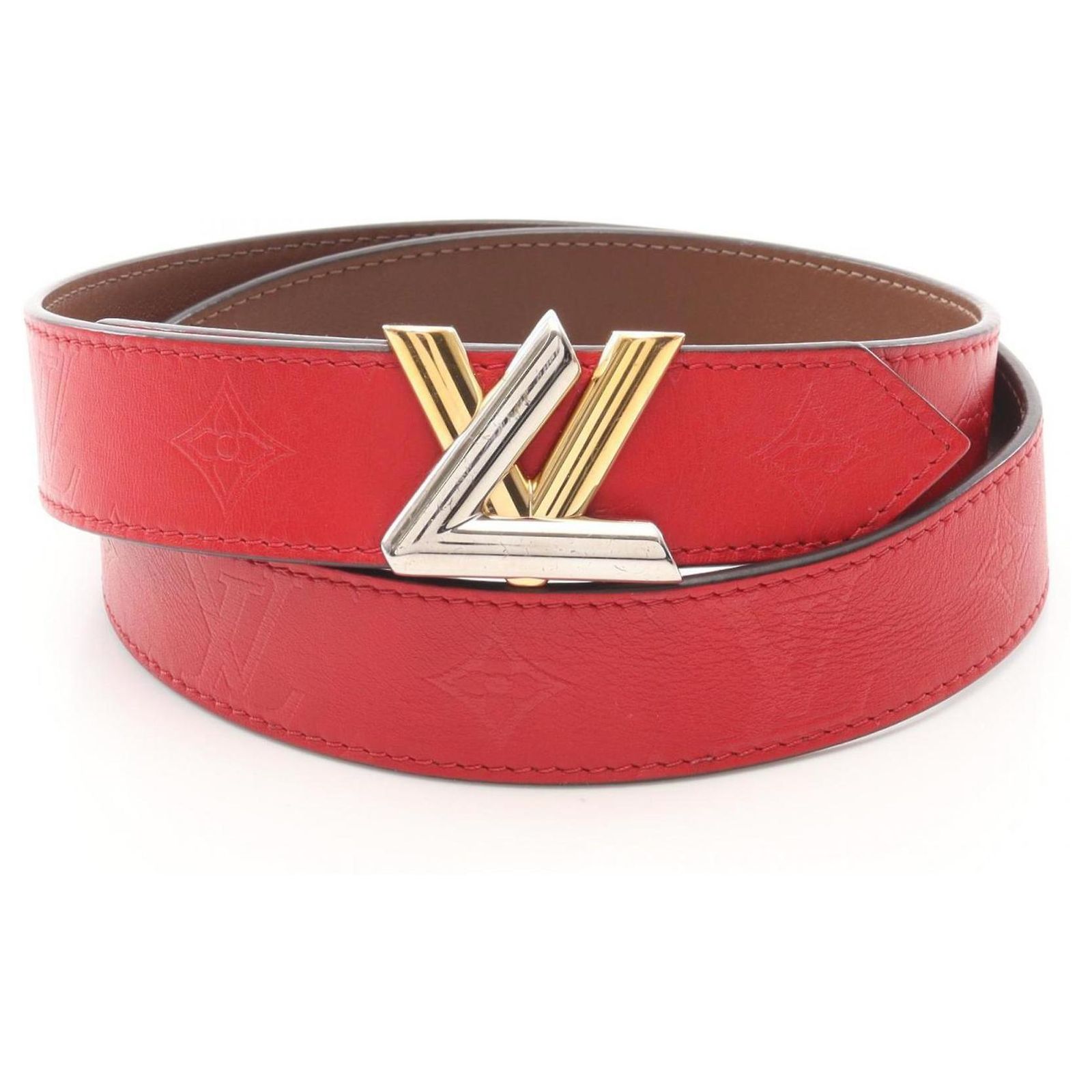 Louis Vuitton Santur Twist Belt Red ref.2359047 - Joli Closet