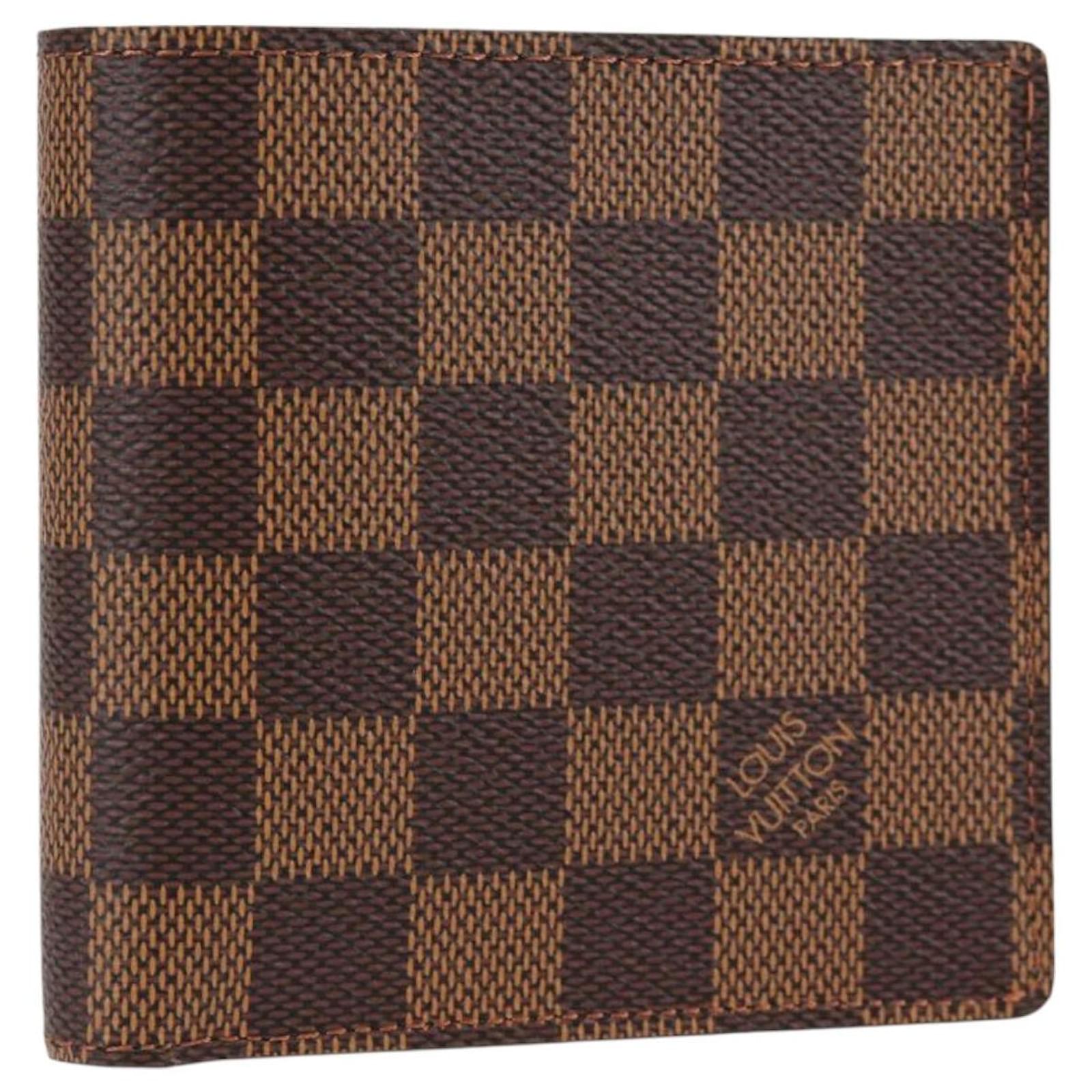 LOUIS VUITTON Portafoglio Bifold Marco Damier Ebene N61675 Auth - Main Image