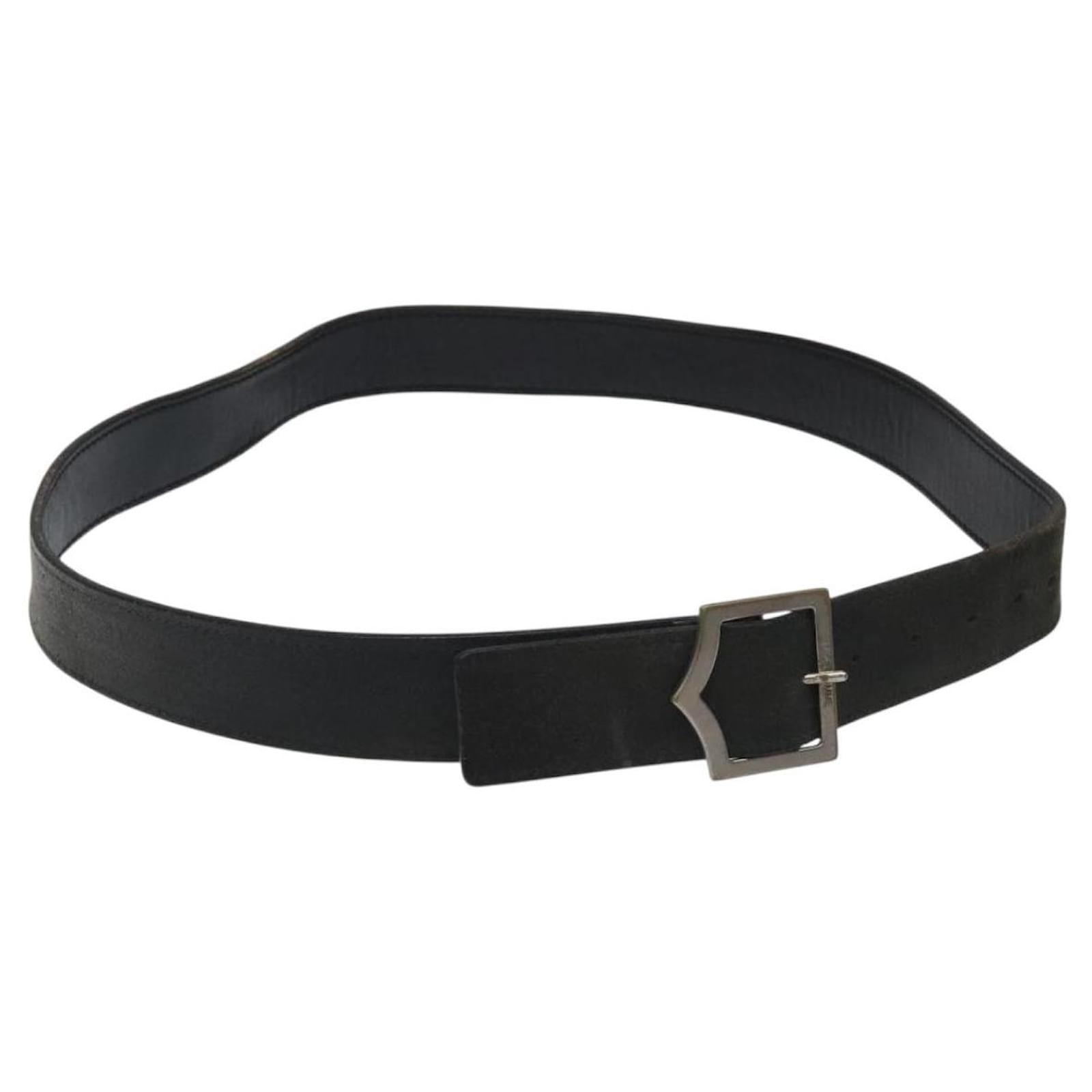 Christian Dior Dior HOMME Belt Leather Black Auth bs27677 ref