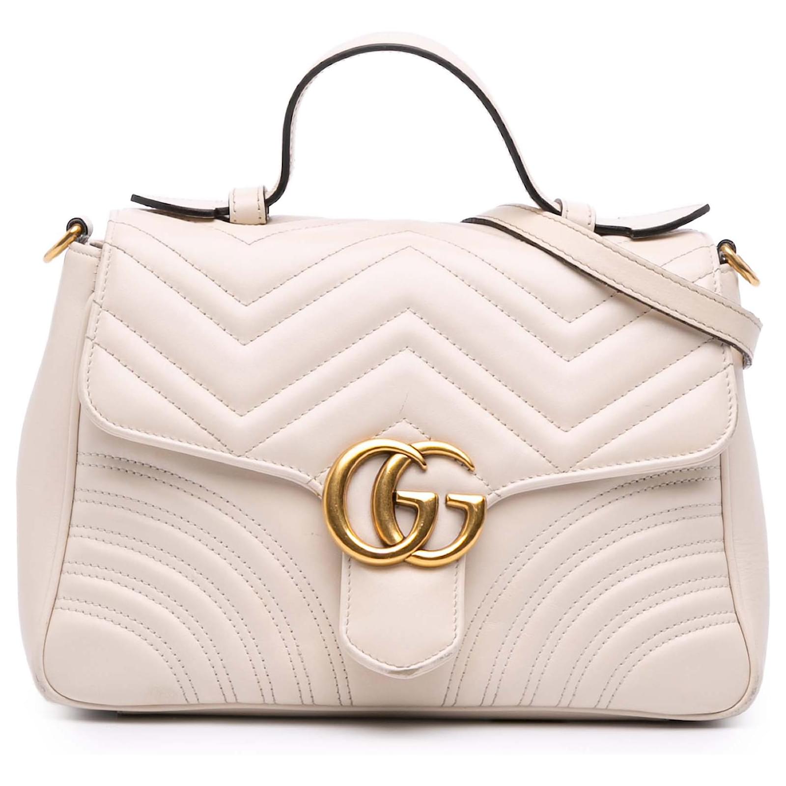 Tasche Weiss Gucci Marmont Klein Gucci Weiß Kleine GG Marmont