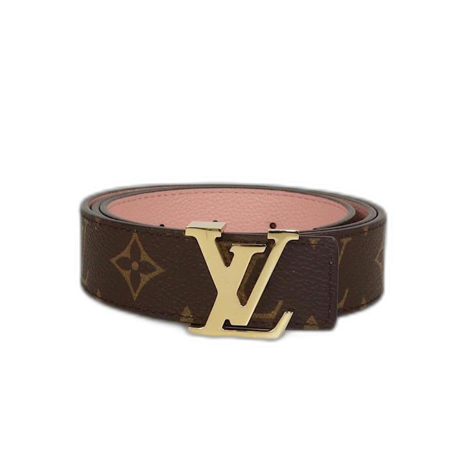 【Rosie Rosie】Louis Vuitton モノグラムベルト Louis Vuitton Rose Poudre/Monogram Reversible 30mm LV Initials