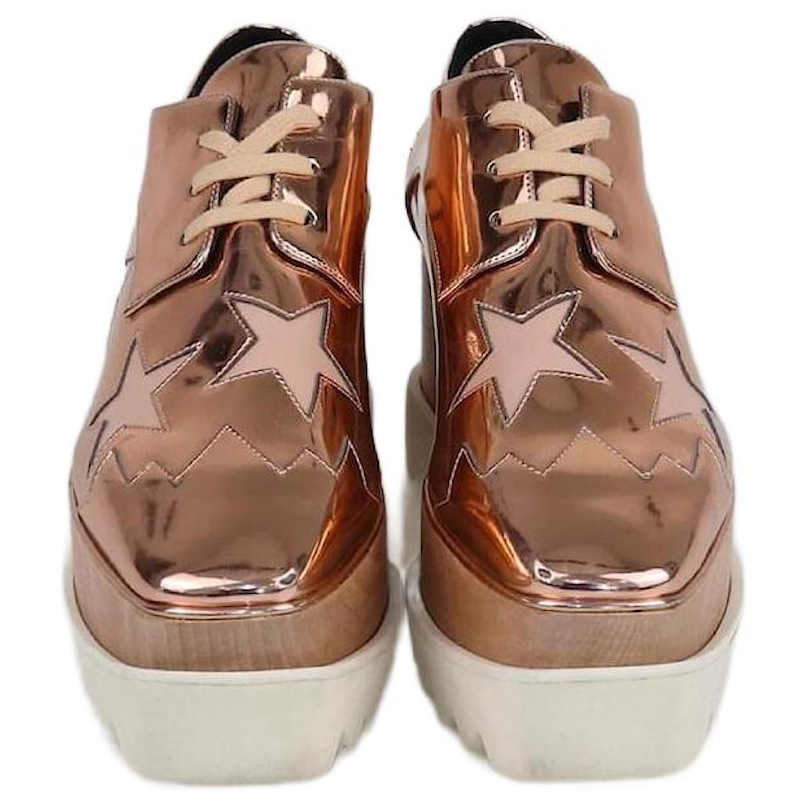 Stella Mc Cartney Stella McCartney Rose Gold Elyse Platform Lace