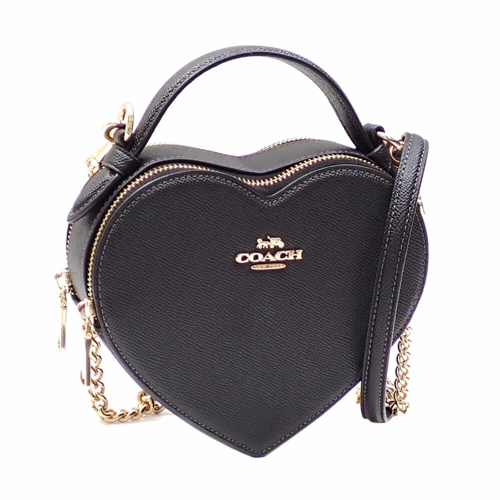 Borsa a tracolla a forma di cuore Coach Nero Joli Closet