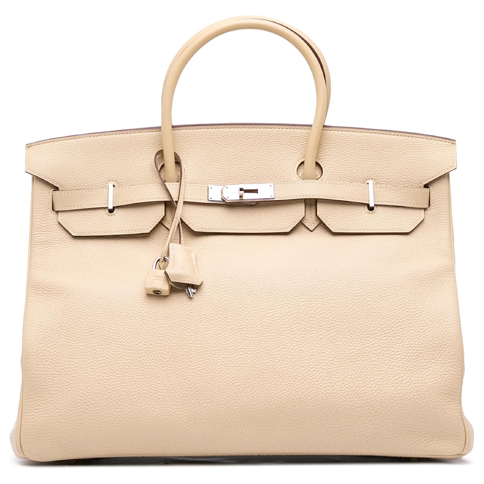 Hermès Sac Birkin Retourne 40 en Togo Marron Cuir Veau façon