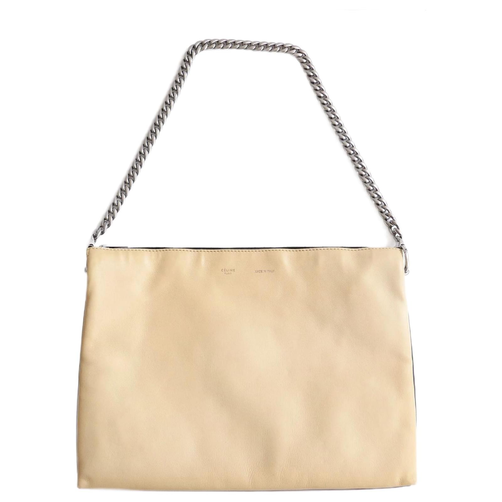 Céline Celine x Phoebe Philo Soft Trio Bag Chain Strap Cream