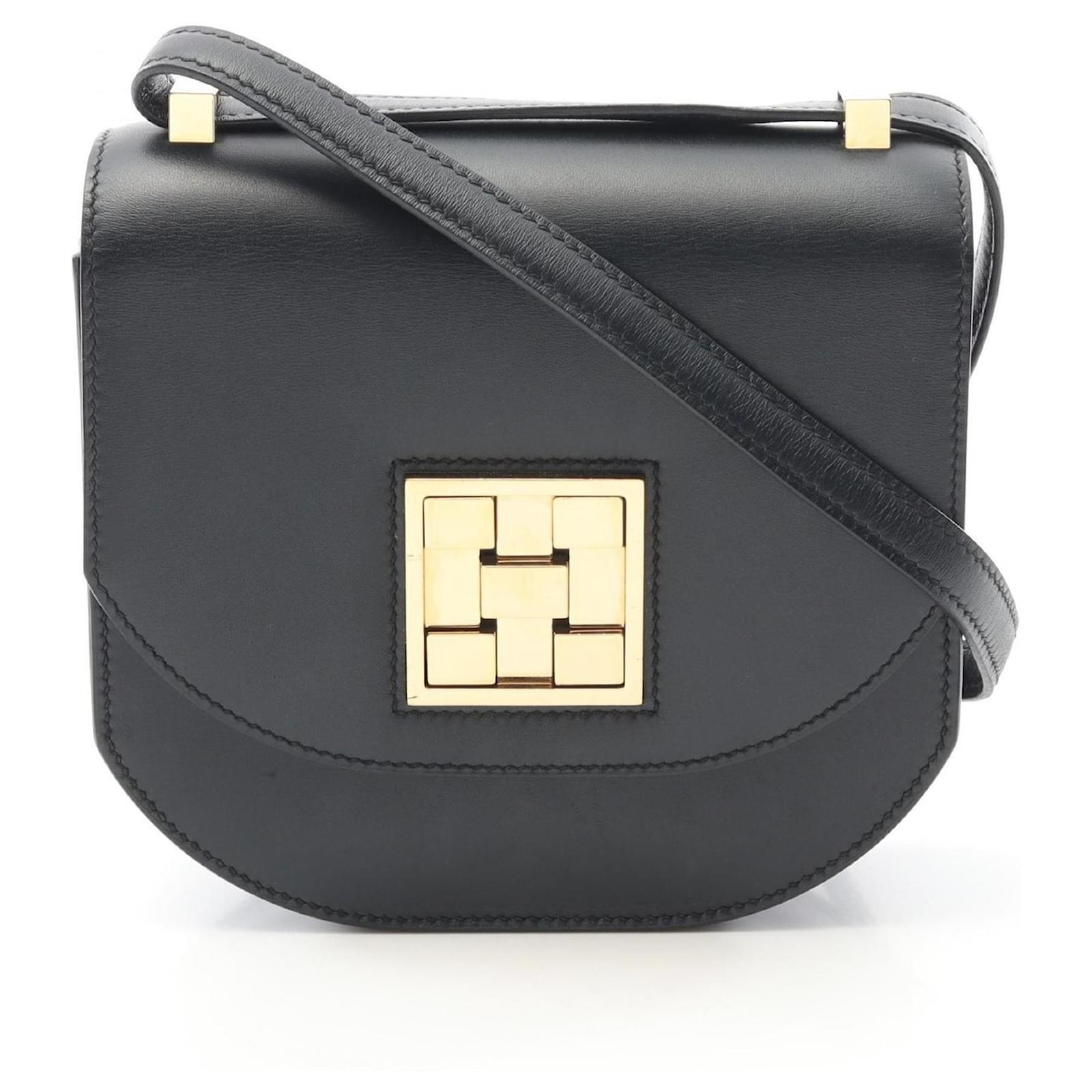 Hermes Hermès Mosaic 24-17 Shoulder Bag Black Pony-style calfskin