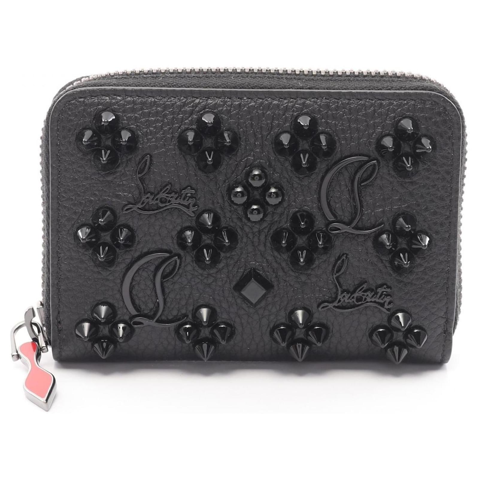 Porte-monnaie PANETTONE Christian Louboutin Cuir Noir